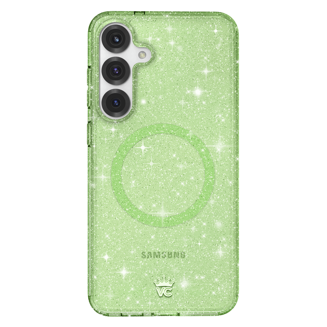 Samsung Galaxy Phone Case with Lime Stardust Design - Trendy Protective Cover for Everyday Use, Travel & Work