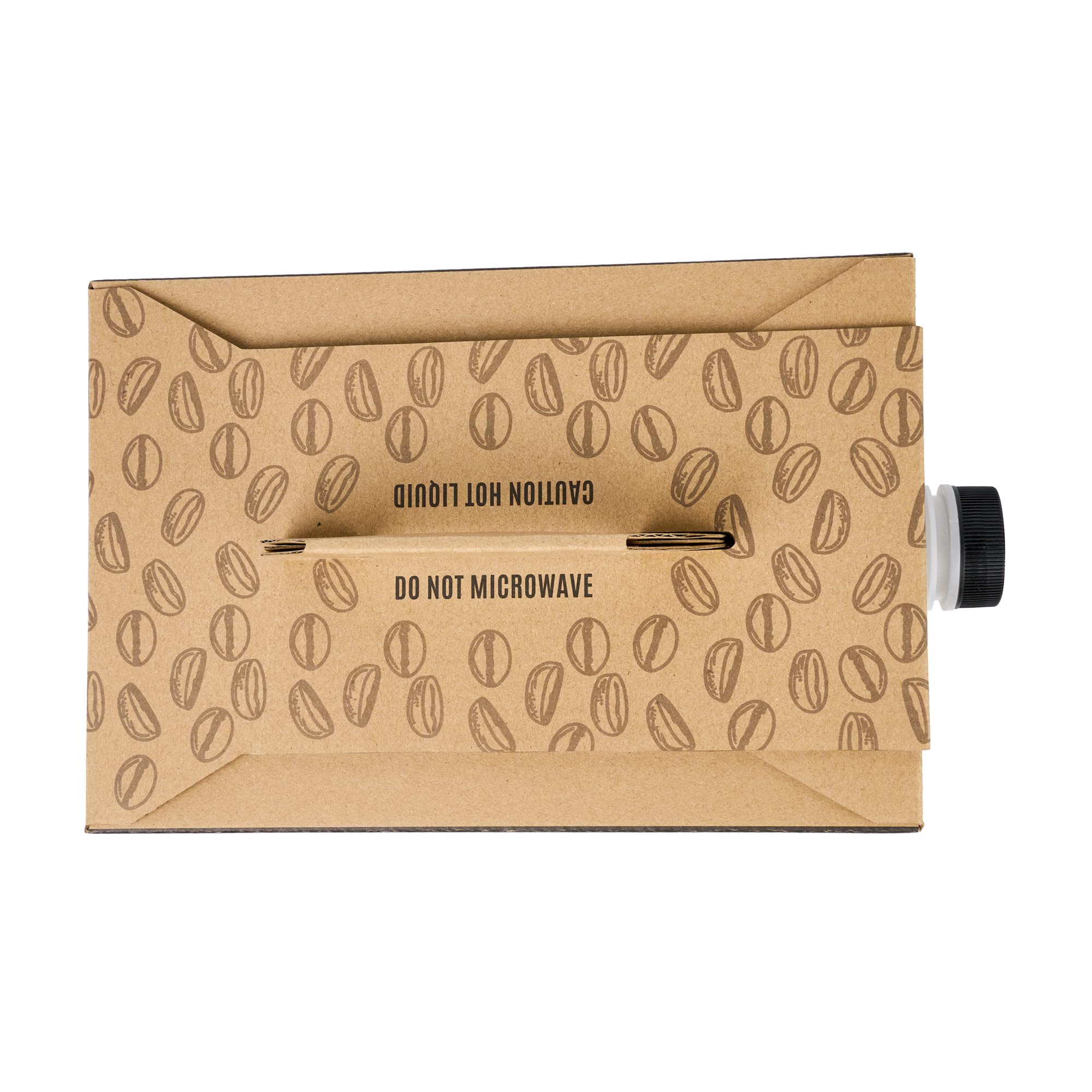 Restaurantware Cater Tek 160oz (10-Pack) Insulated Black Paper Coffee To-Go Containers with Handle - Disposable Beverage Servers for Catering, Events & Office Use - Keeps Coffee Hot, Portable for Up to 20 Cups