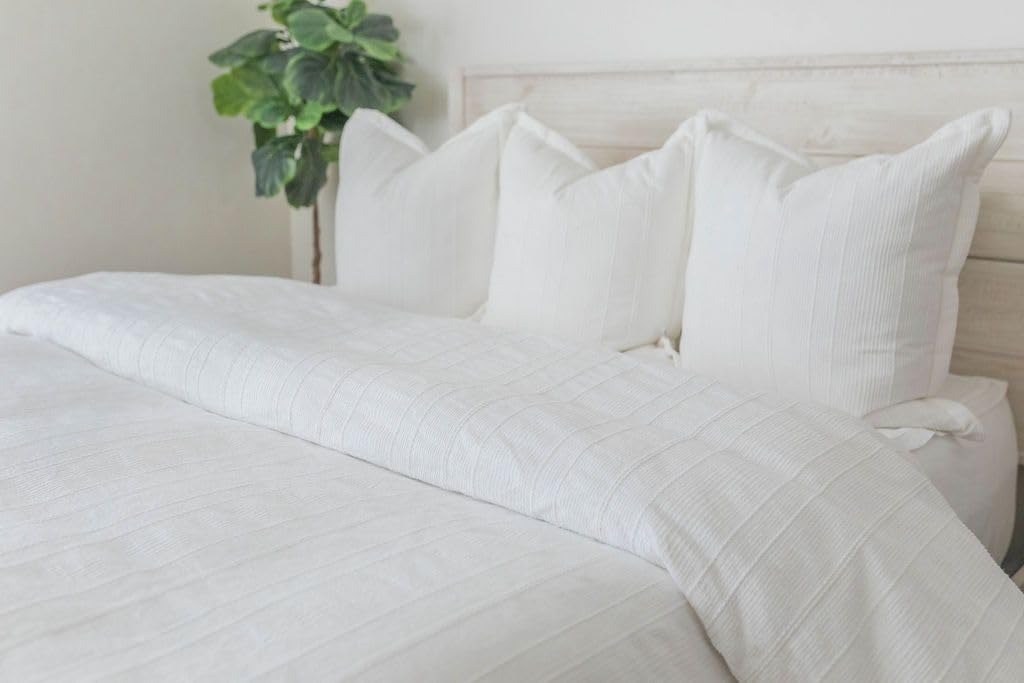 Beddy's White Zippered Duvet Cover Set - Easy Zip Closure Cotton Bedding for Twin, Full, Queen & King Size Beds | Soft Comforter Cover for Cozy Bedrooms & Guest Rooms