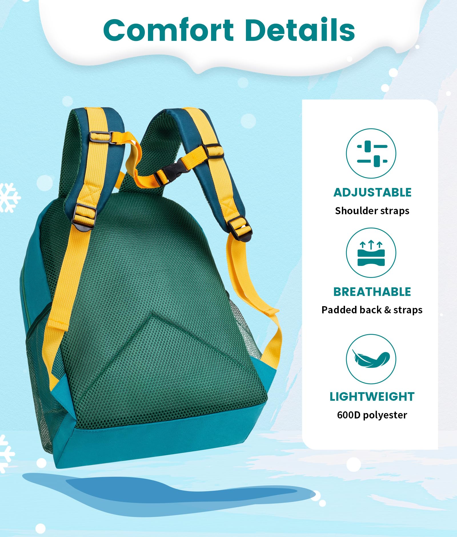 Vorspack Toddler Backpack for Girls & Boys Ages 3-8 | Cute Small Preschool & Kindergarten Backpack for School | Lightweight & Durable Kids Travel Bag | Perfect for Daycare, Outings & Daily Use - Green