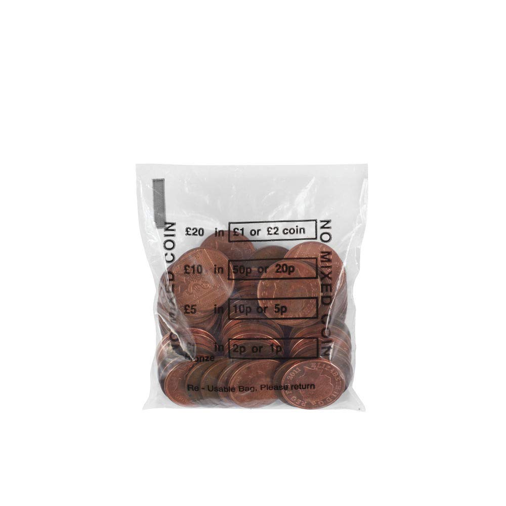 5000 Pack Cash Denomination Coin Bags - Durable Money Storage for Banks, Retail Stores & Vending Businesses