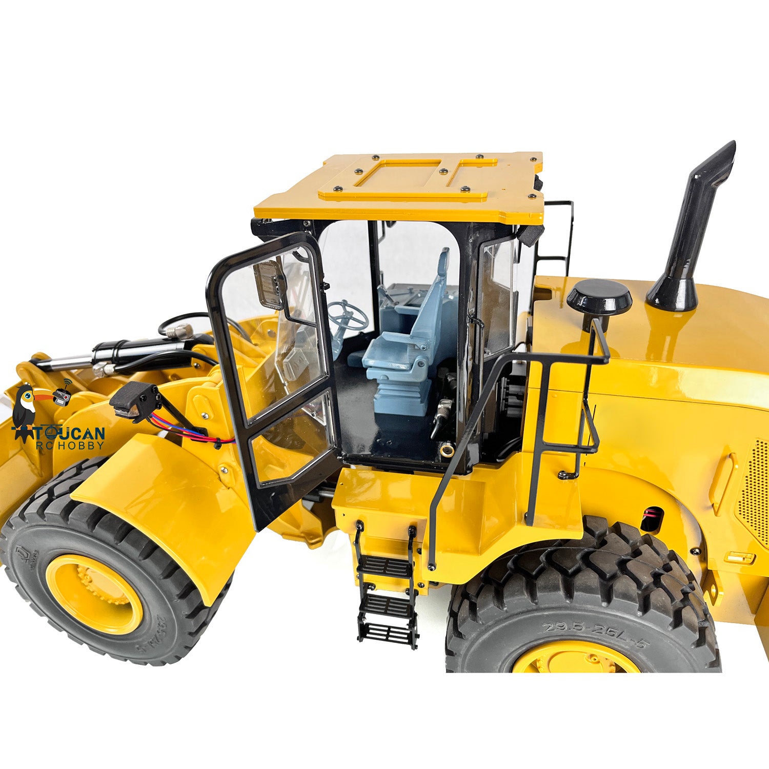 1/12 Scale DIM C95 Radio Controlled Hydraulic Loader Toy - Metal Construction, Light & Sound Effects, Servo Motor, Pre-Assembled & Painted - Perfect for RC Hobbyists, Construction Model Collectors and Indoor Display