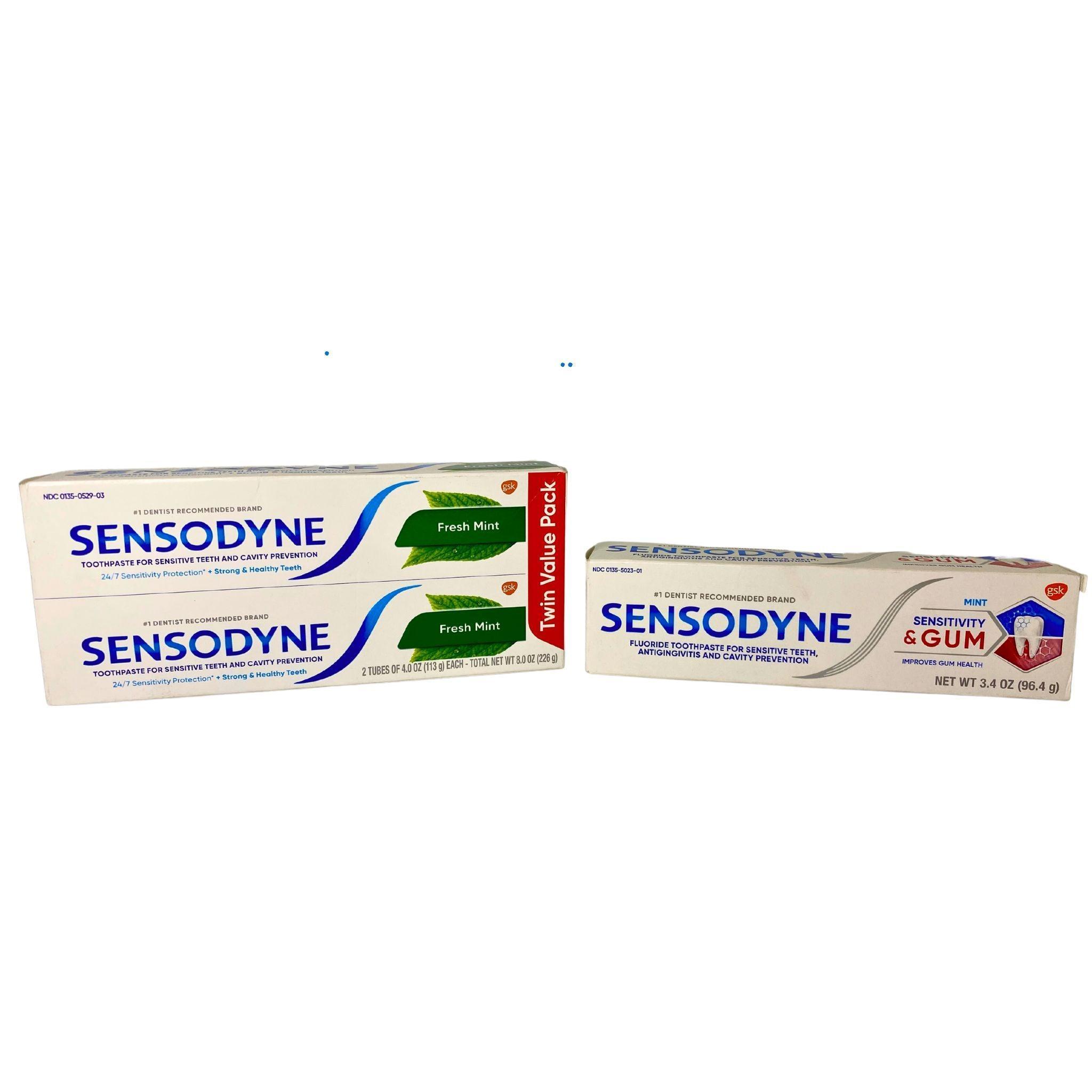 Sensodyne Toothpaste Variety Pack - 50 Pieces for Sensitive Teeth Relief - Perfect for Home, Travel & Office Use