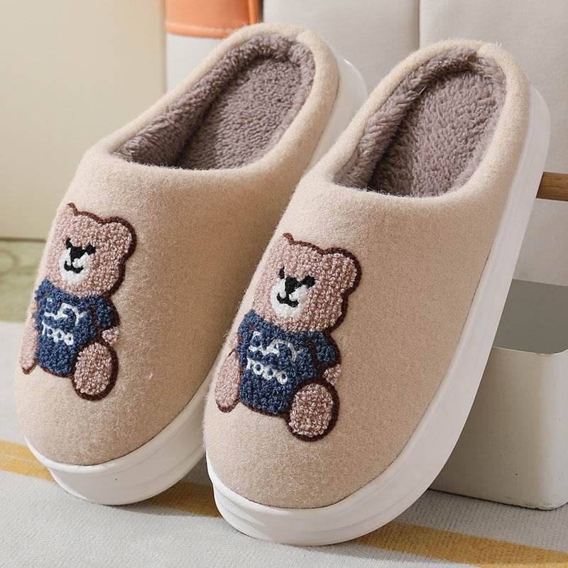 Cozy Teddy Bear Slippers for Women & Men - Soft Plush Indoor House Shoes with Non-Slip Sole - Perfect for Winter, Lounge, Home Comfort & Gift Giving