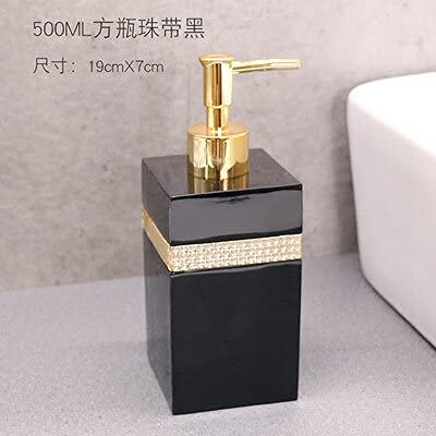 Sparkling Rhinestone Bathroom Set - Soap Dispenser & Holder for Luxury Home Decor