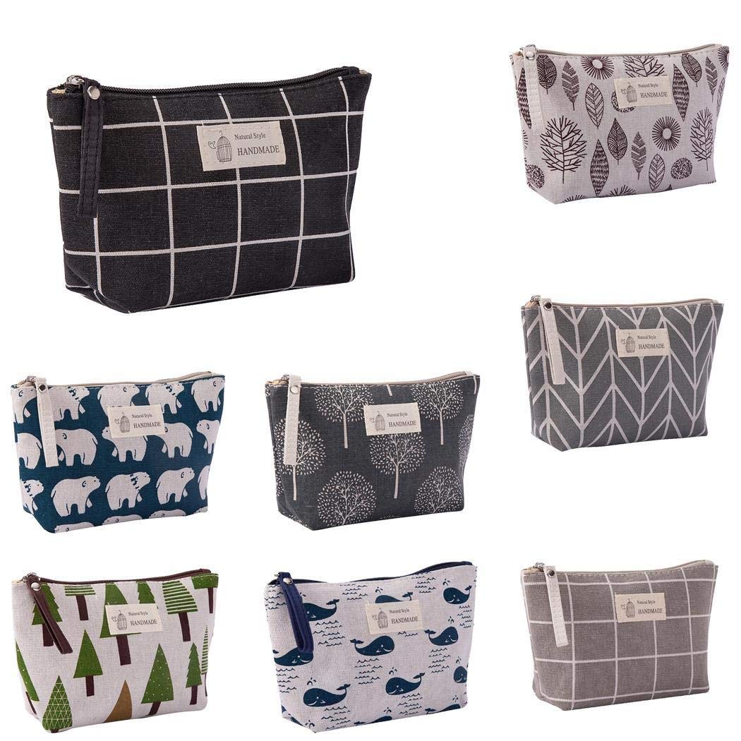 Large Capacity Travel Makeup Bag - Portable Cosmetic Organizer & Toiletry Pouch (8.3 x 5.1 Inch, Grey) - Perfect for Airplane Carry-on, Gym Essentials & Weekend Getaways