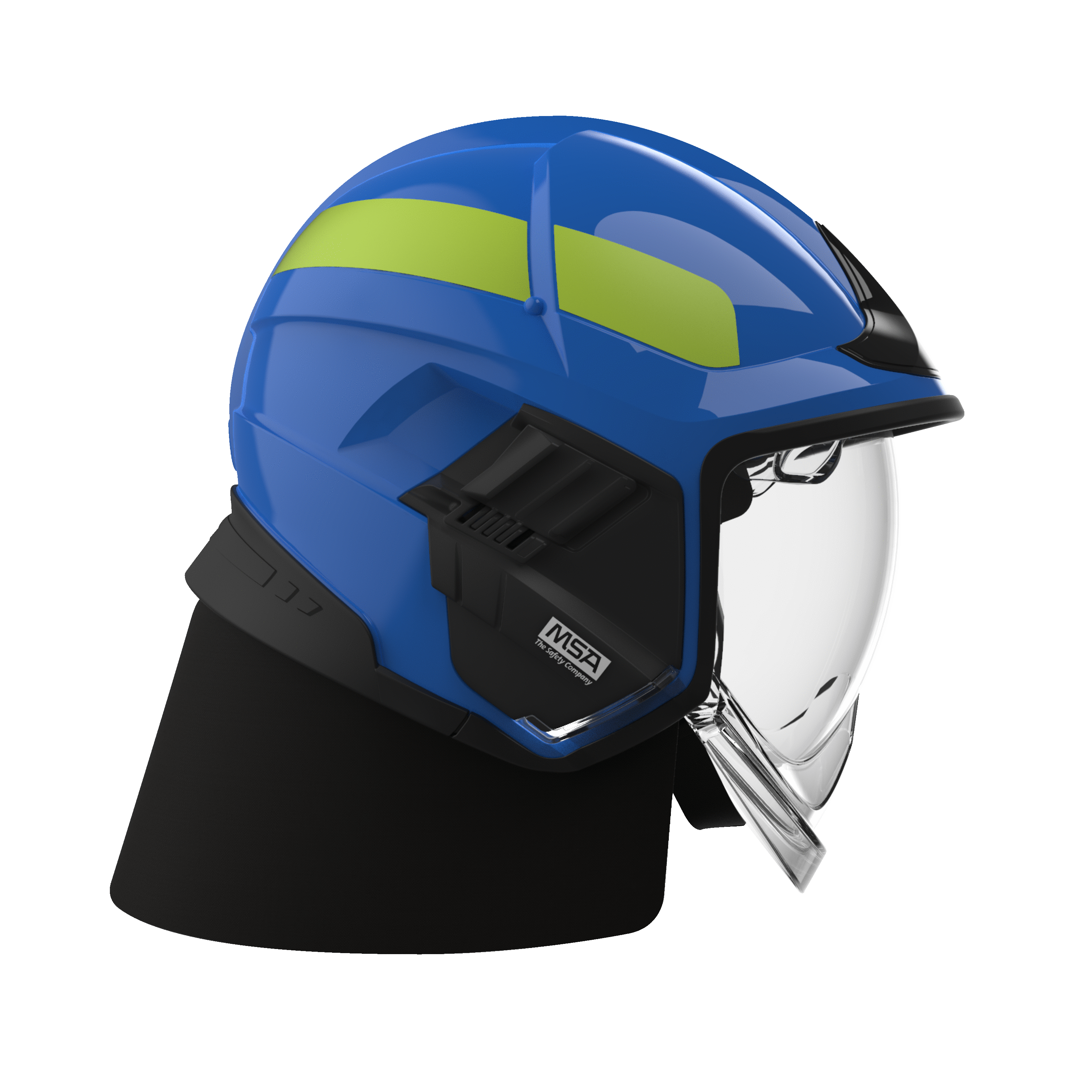 CAIRNS XF1 Modern Firefighter Helmet - Blue Gloss Finish | NFPA Certified Safety Gear for Firefighters & First Responders | Ideal for Emergency Rescue & Firefighting Scenes