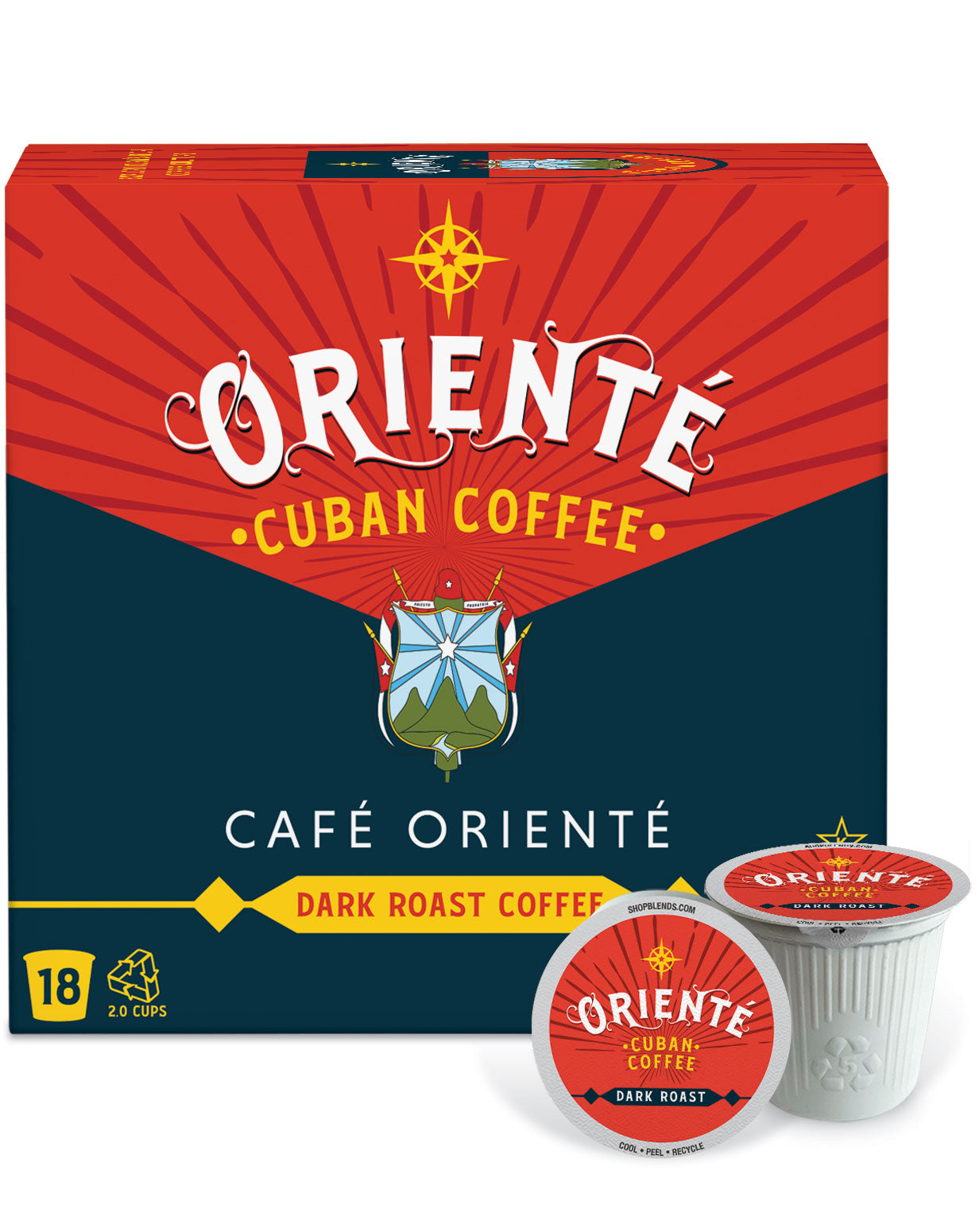 Premium Oriente Cuban Dark Roast Coffee Pods - 100% Arabica Single-Serve Capsules for Keurig & Nespresso Machines - Rich & Bold Flavor for Morning Energy or Afternoon Pick-Me-Up