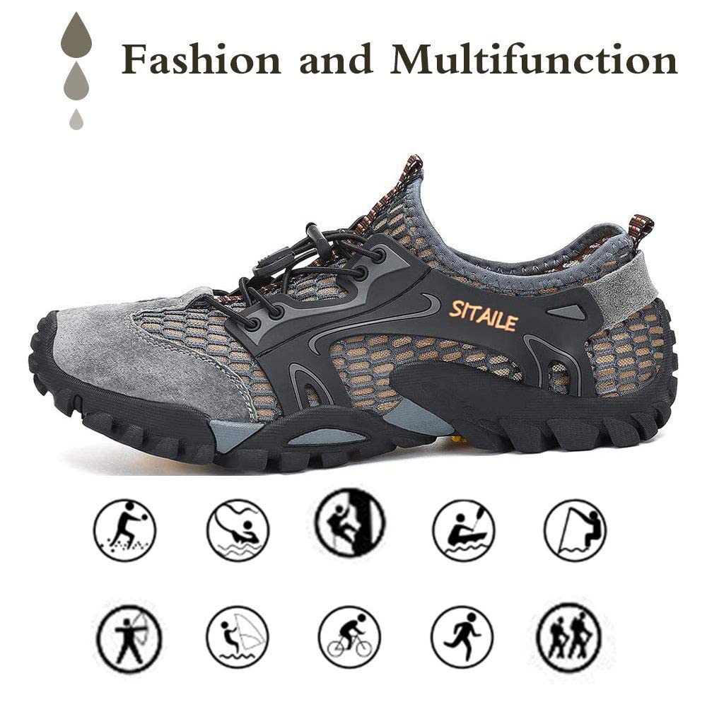 **Men's & Women's Quick-Dry Hiking Water Shoes - Barefoot Aqua Swim Shoes for Pool, Beach, Fishing & River Hiking - Lightweight Sandals for Outdoor Adventures**