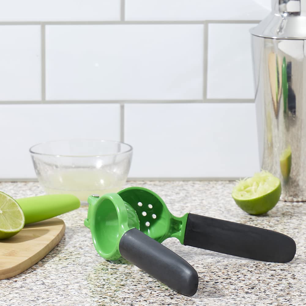 Premium Lime Juicer with Soft Grip Handle - Easy Pulp & Seed Removal - Ergonomic Citrus Press for Cocktails, Cooking & Healthy Juicing