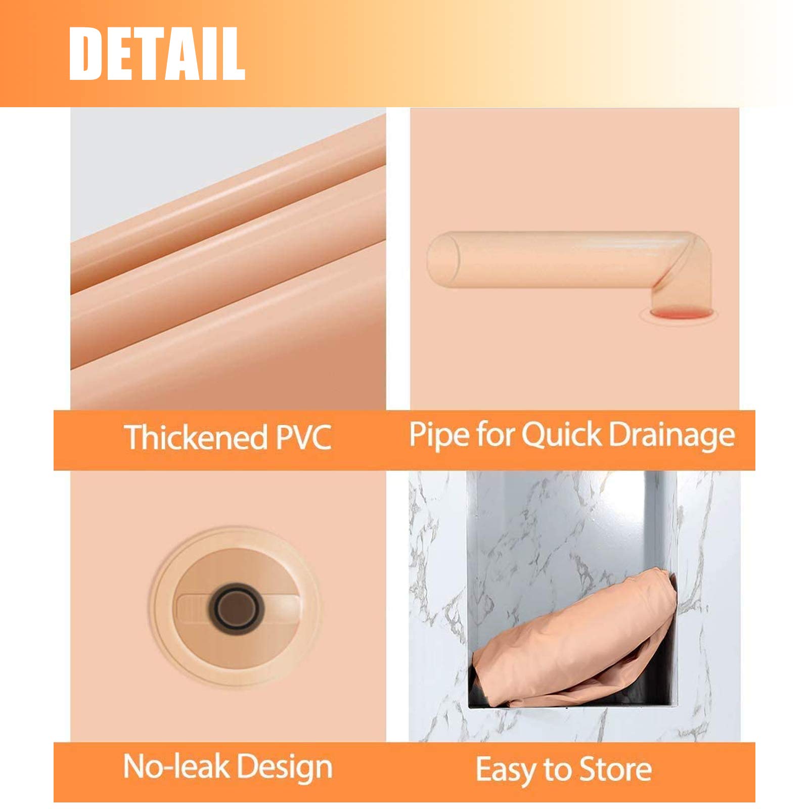 YUEWO Inflatable Swimming Pool with Canopy - 260x160x68cm/102x63x27inch Outdoor Above Ground Portable Blow Up Pool for Adults & Family - Perfect for Garden, Backyard, Summer Parties & Relaxation (Pink)