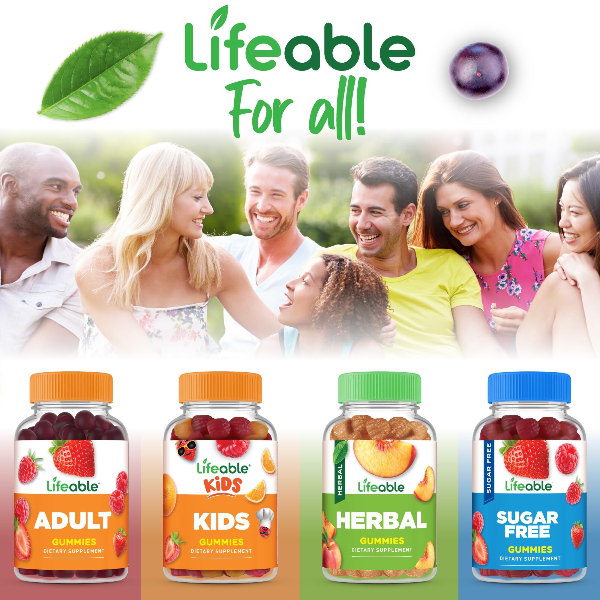 Lifeable Immune Support Gummies for Adults with Elderberry, Vitamin C & Zinc | Delicious Immunity Booster Supplement for Men & Women | 90-Count Berry Flavored Gummies | Perfect for Daily Wellness, Cold Season Defense & Travel Protection