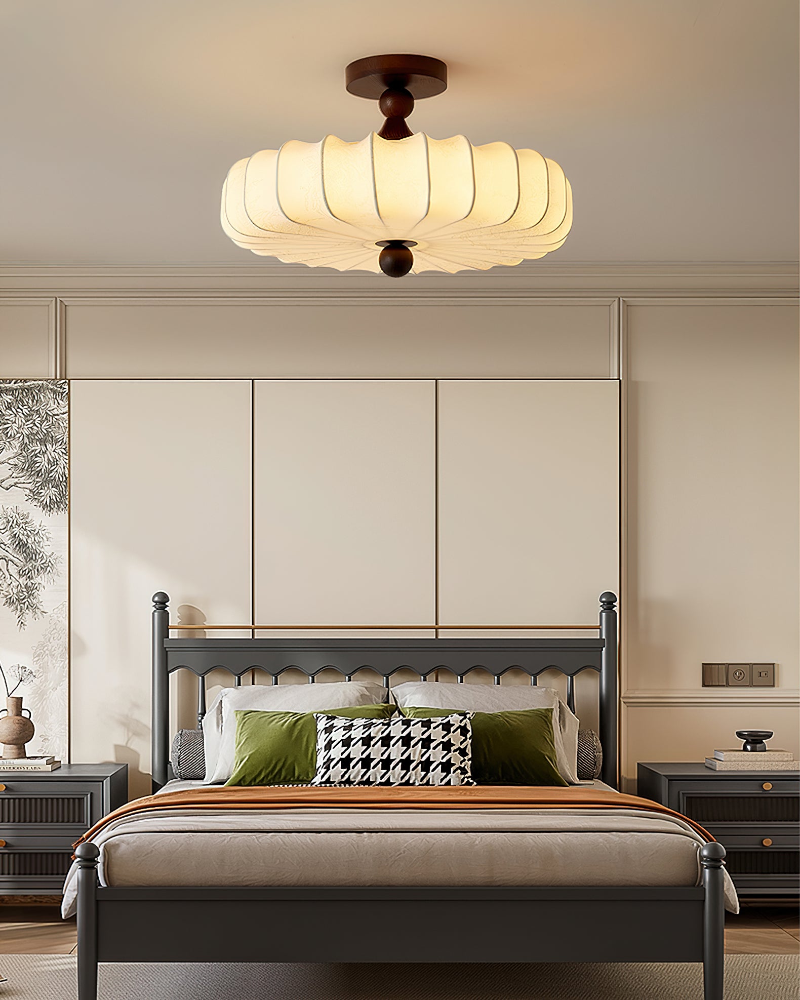 Anela Modern Ceiling Light Fixture - Energy Efficient LED Flush Mount Lighting for Bedroom, Living Room, Kitchen & Hallway - Dimmable Bright White Light (3000K-6000K) - Easy Installation Home Decor