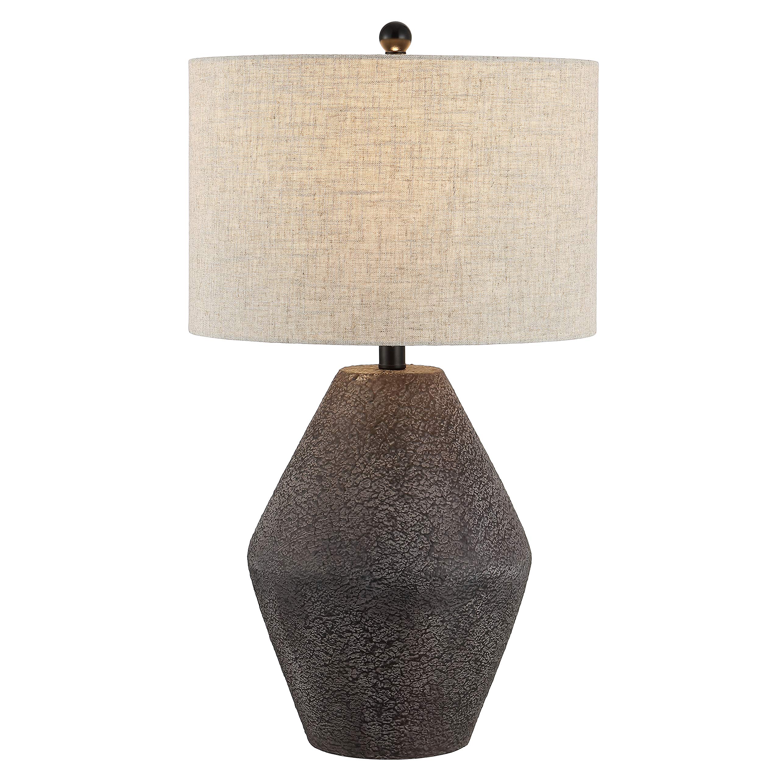 SAFAVIEH Ersta Modern Rustic Farmhouse Table Lamp - 27 Inch Brown LED Desk Lamp with Bulb Included for Bedroom, Living Room, Home Office & Nightstand - Perfect for Reading, Working & Ambient Lighting