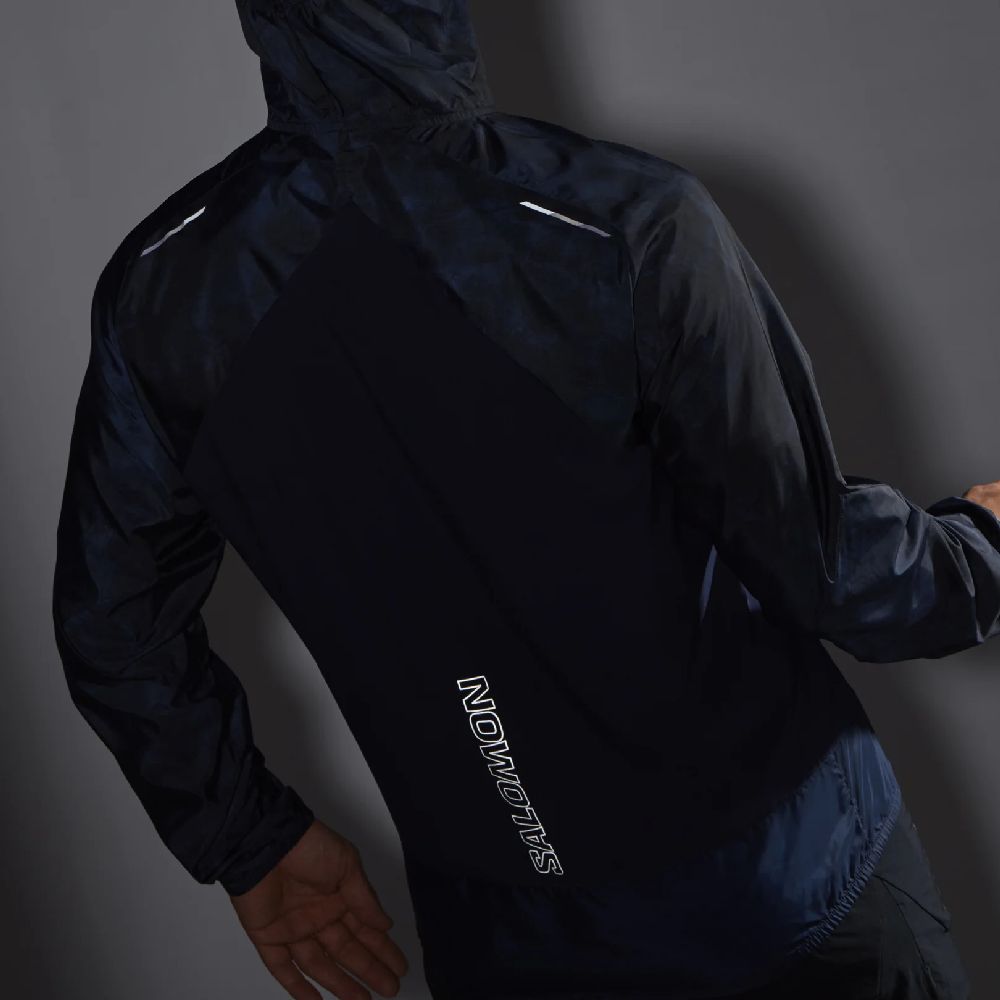 Salomon Men's Bonatti Cross FZ Hoodie - Lightweight Water-Resistant Hiking Jacket for Outdoor Adventures & Trail Running