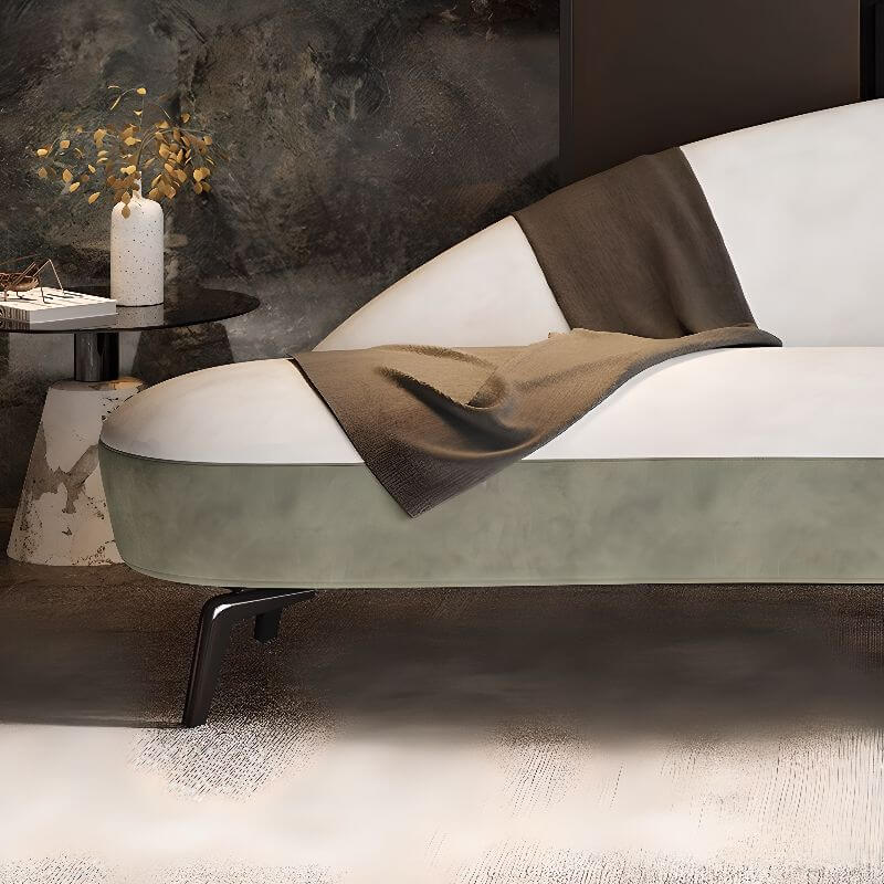 Minimalist Cushioned Corner Chaise Lounge Sofa - Modern Sectional for Living Room, Bedroom & Small Spaces - Perfect for Relaxing, Reading & Entertaining Guests