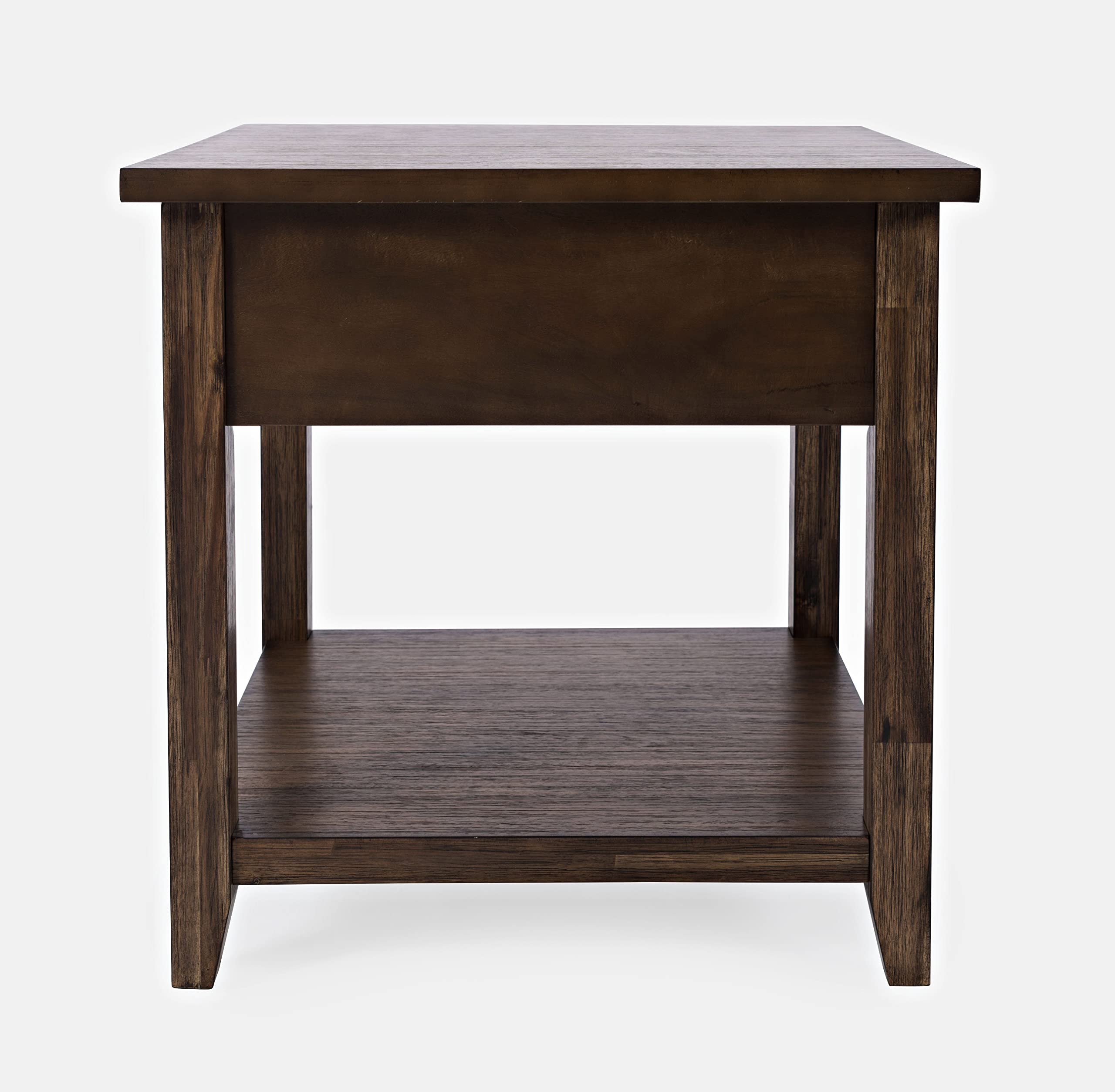 Jofran Inc. Bakersfield End Table with Drawer - Modern Nightstand for Bedroom, Living Room & Office - Small Side Table with Storage Shelf