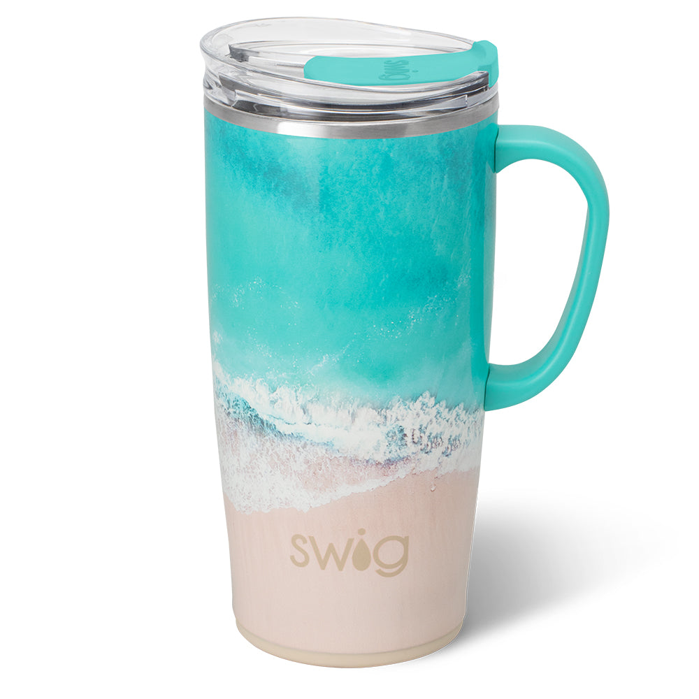 22oz High Tide Travel Mug - Leak Proof Stainless Steel Insulated Coffee Cup for Hot & Cold Drinks - Perfect for Commuting, Camping, and Outdoor Adventures