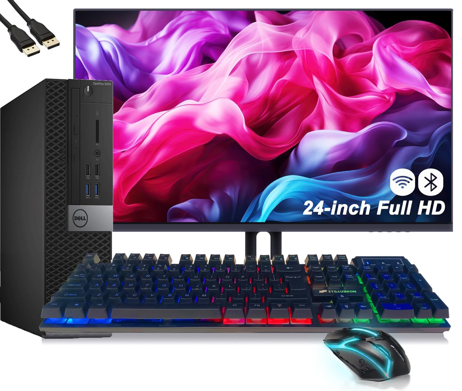 Dell OptiPlex 5040 SFF Desktop Computer Bundle with 23.8