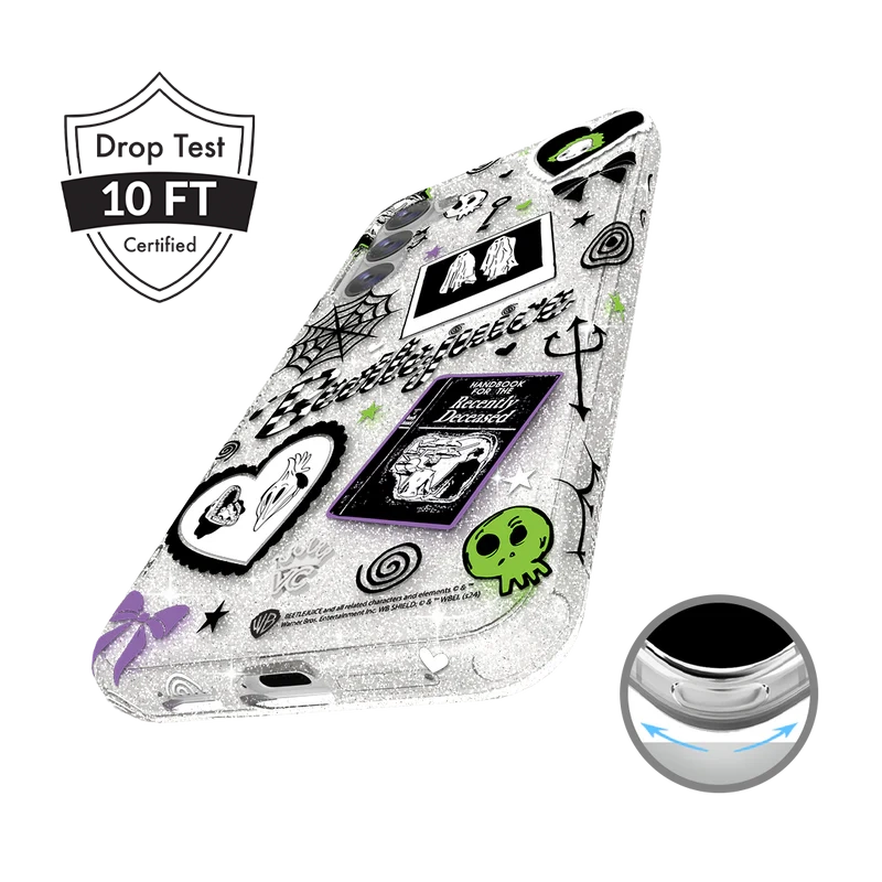 Beetlejuice Ghost with the Most Samsung Phone Case - Trendy Movie Character Protective Cover for Galaxy S23/S22/S21 - Perfect for Halloween, Cosplay & Movie Fans