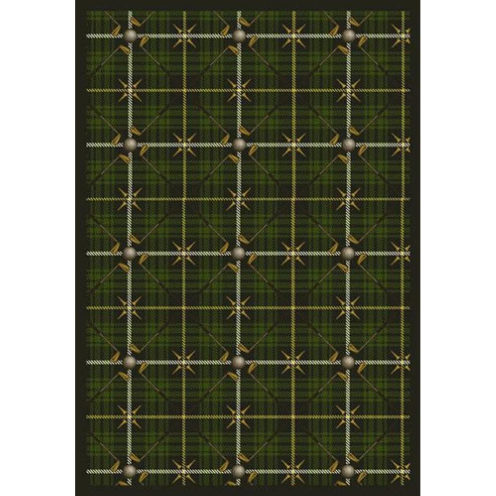 Joy Carpets Sports Fan Saint Andrews Area Rug - Soft Pine Design for Living Room, Bedroom, and Game Room Decor - Perfect for Sports Enthusiasts and Home Decor