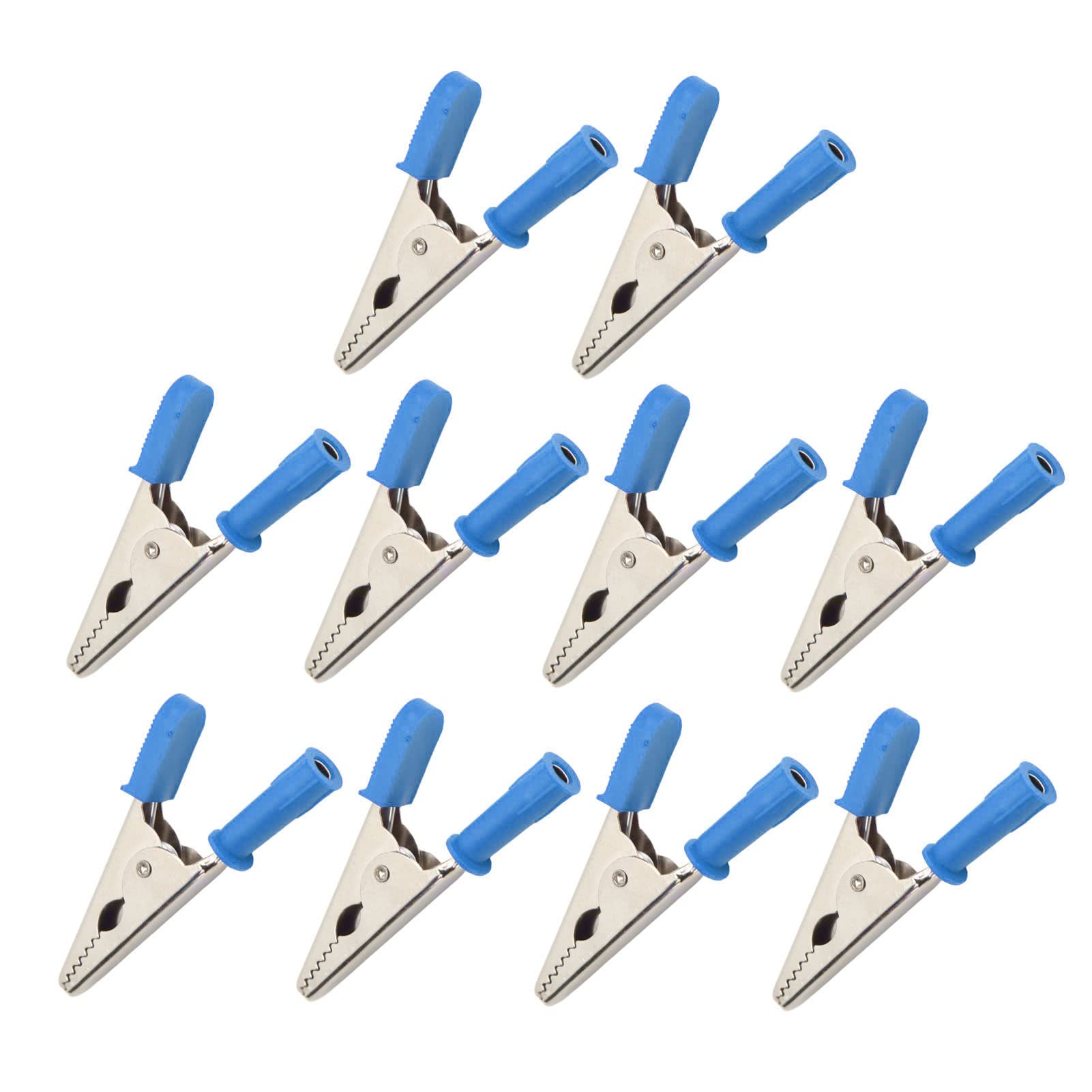 Durable Insulated PVC Test Clamp with Wide Opening - Electrical Testing Tool for DIY, Home Repair & Automotive Use (Blue)