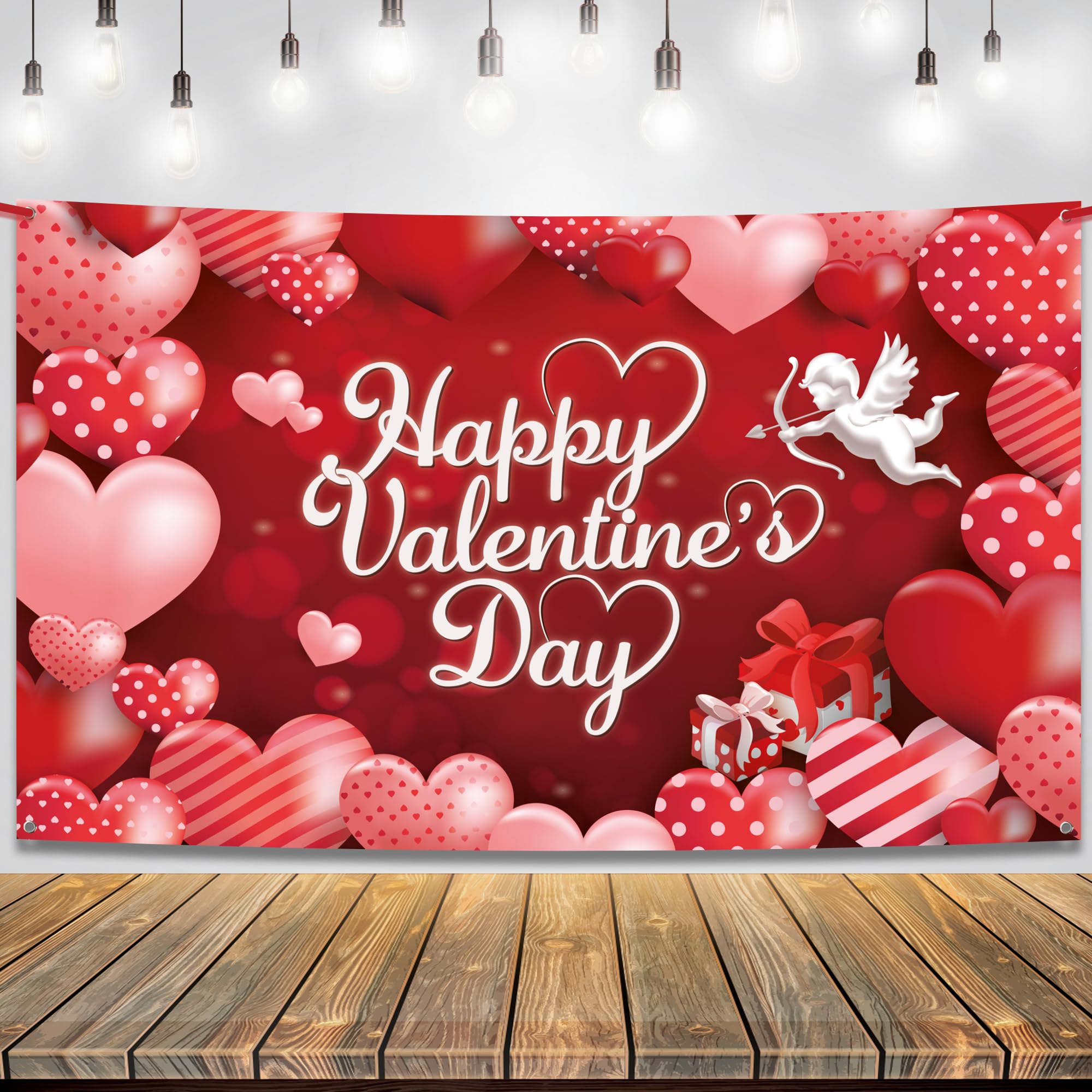 KatchOn Extra Large Valentine's Day Backdrop Banner - 72x44 Inch Romantic Decor for Valentine's Party, Wedding, Photo Booth & Home Decoration | Perfect for Valentine's Day Decorations and Celebrations