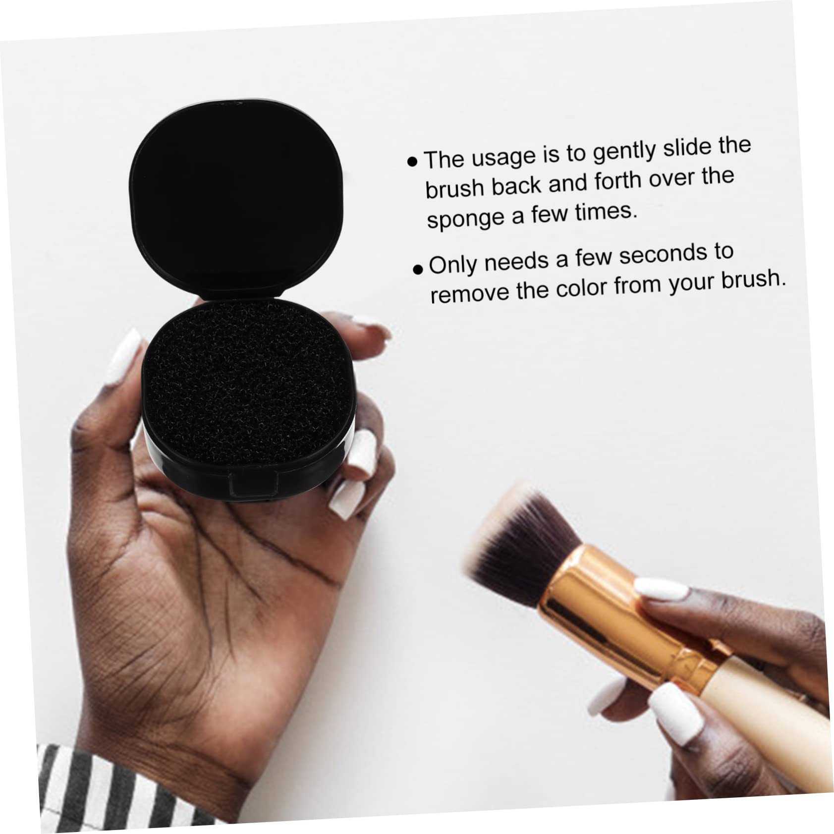 FOMIYES 3-Piece Makeup Brush Cleaning Kit with Sponge Set - Reusable Eyeshadow Brush Cleaner for Quick & Easy Cleaning - Perfect for Busy Mornings & Professional Makeup Artists