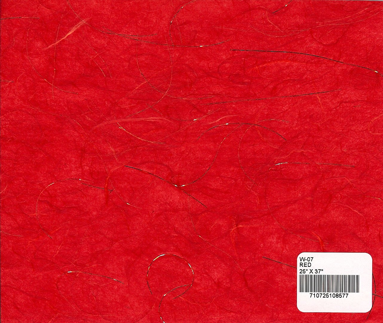 Premium Red Unryu Mulberry Paper with Gold Threads - Handmade Japanese Decorative Paper for Scrapbooking, Origami, Calligraphy & Gift Wrapping