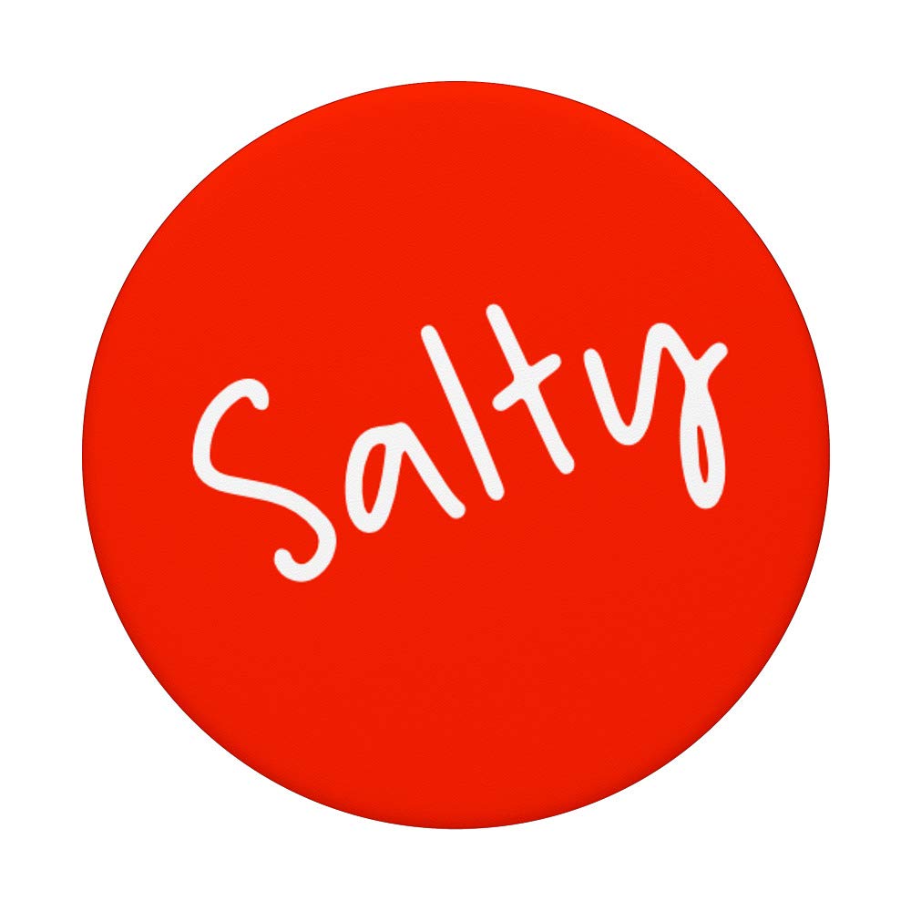 Feeling Salty Word White on Red T-Shirt - Funny Sarcastic Graphic Tee for Men & Women - Perfect for Casual Wear, Gifts, and Humorous Occasions