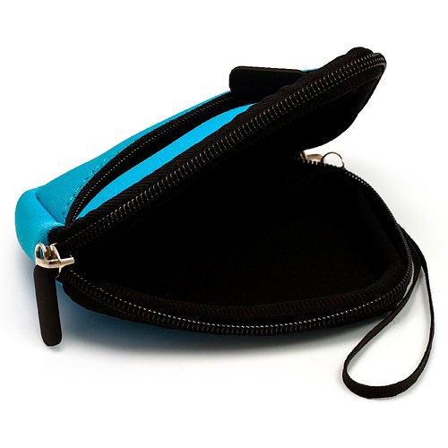 eBigValue Baby Blue & Black Neoprene Protective Case for Kodak EasyShare C182 M550 M575 M580 Digital Cameras - Includes Pink 6
