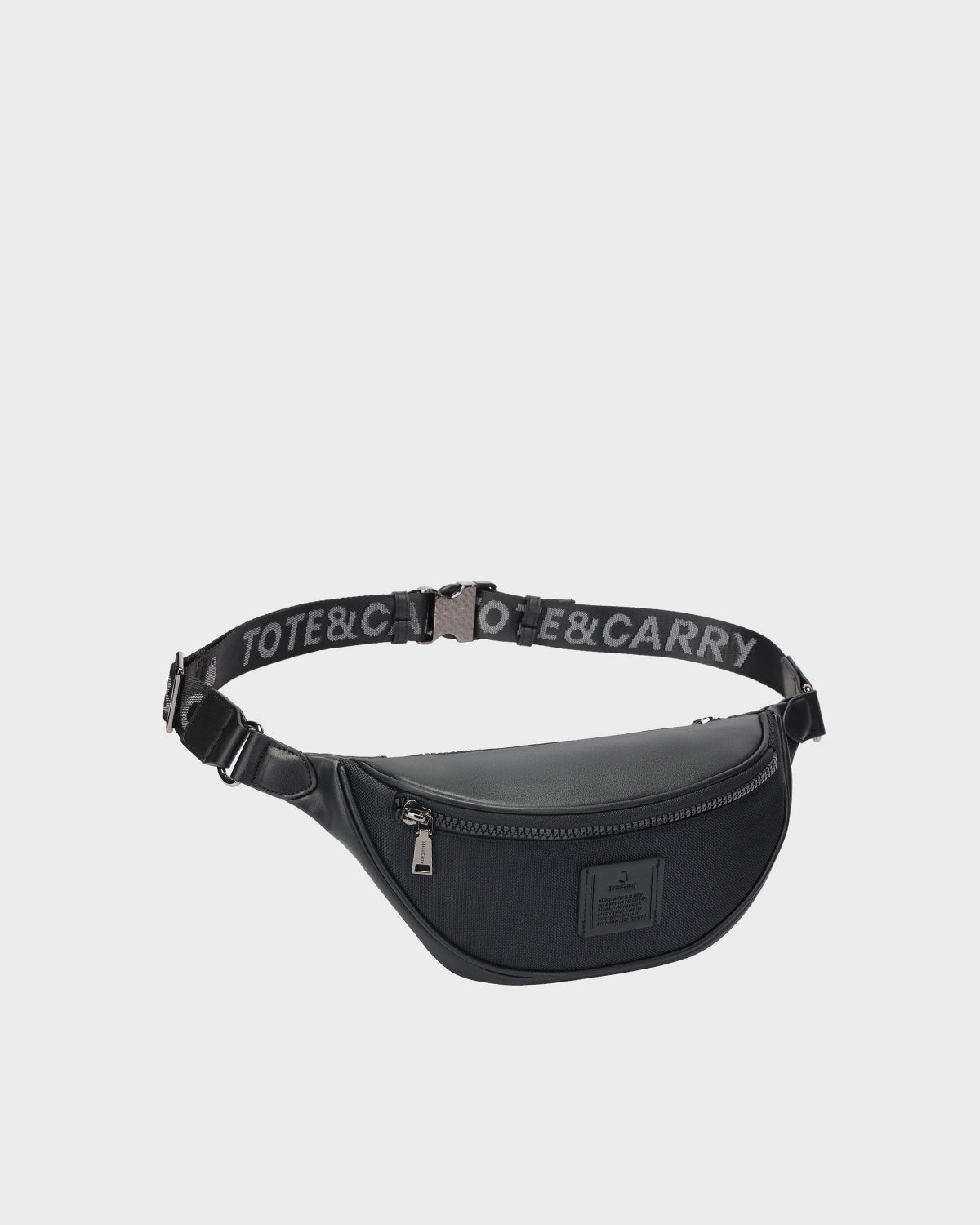 Eclipse Nylon Fanny Pack Black - Water-Resistant Waist Bag for Travel, Hiking & Outdoor Activities