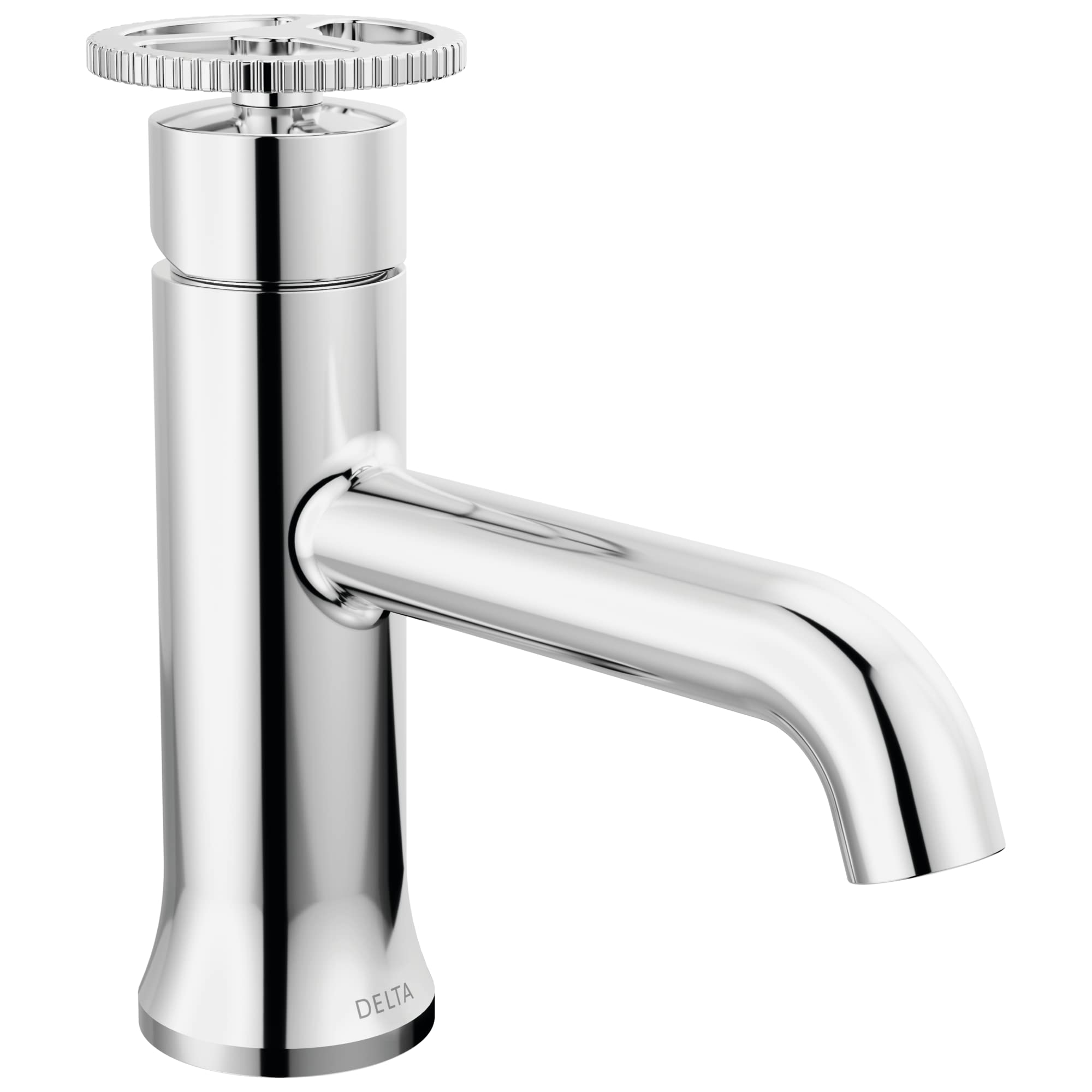 Delta Faucet Trinsic Single Hole Bathroom Faucet - Chrome 558-MPU-DST with Diamond Seal Technology | Single Handle Bathroom Sink Faucet with Drain Assembly | Perfect for Modern Vanities & Small Bathrooms