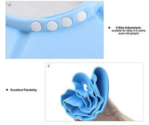 Cyrox Adjustable Baby Shower Cap - Soft Bathing Wash Hair Cap with Eyes & Ears Protection - Comfortable Waterproof Shower Hat for Infants & Toddlers - Perfect for Bath Time, Hair Washing and Swimming Protection