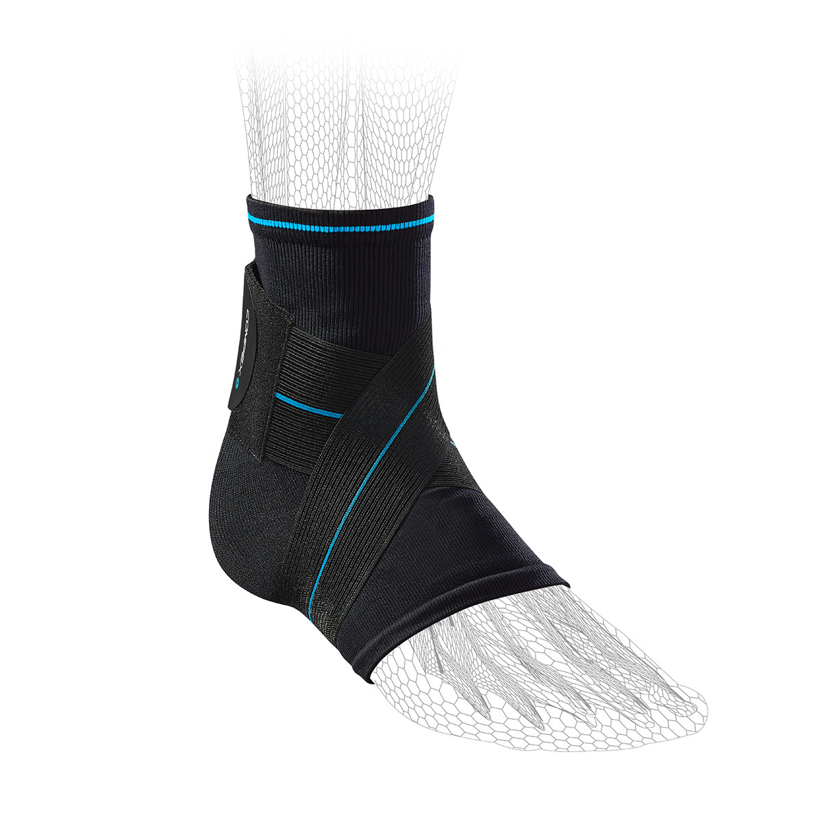 Compex ACTIV'® Strong Ankle Support Brace - Premium Stability & Pain Relief for Sprains, Injuries & Recovery - Ideal for Running, Basketball & Active Lifestyles
