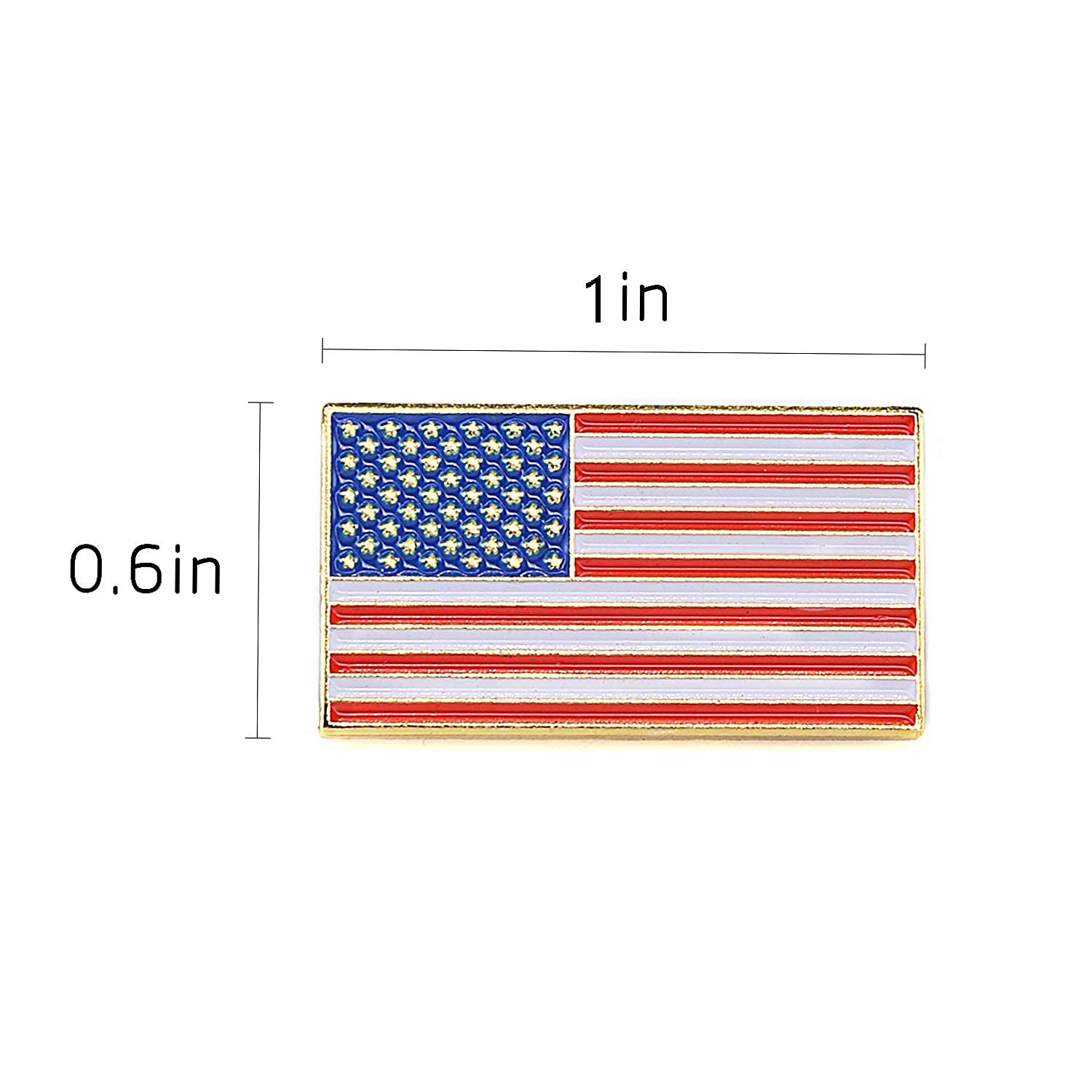 TONOS Elegant American Flag Lapel Pin - Patriotic Stars and Stripes USA Flag Brooch for Men & Women | Perfect for Business Attire, Suits, Veterans Day, Memorial Day & 4th of July Celebrations