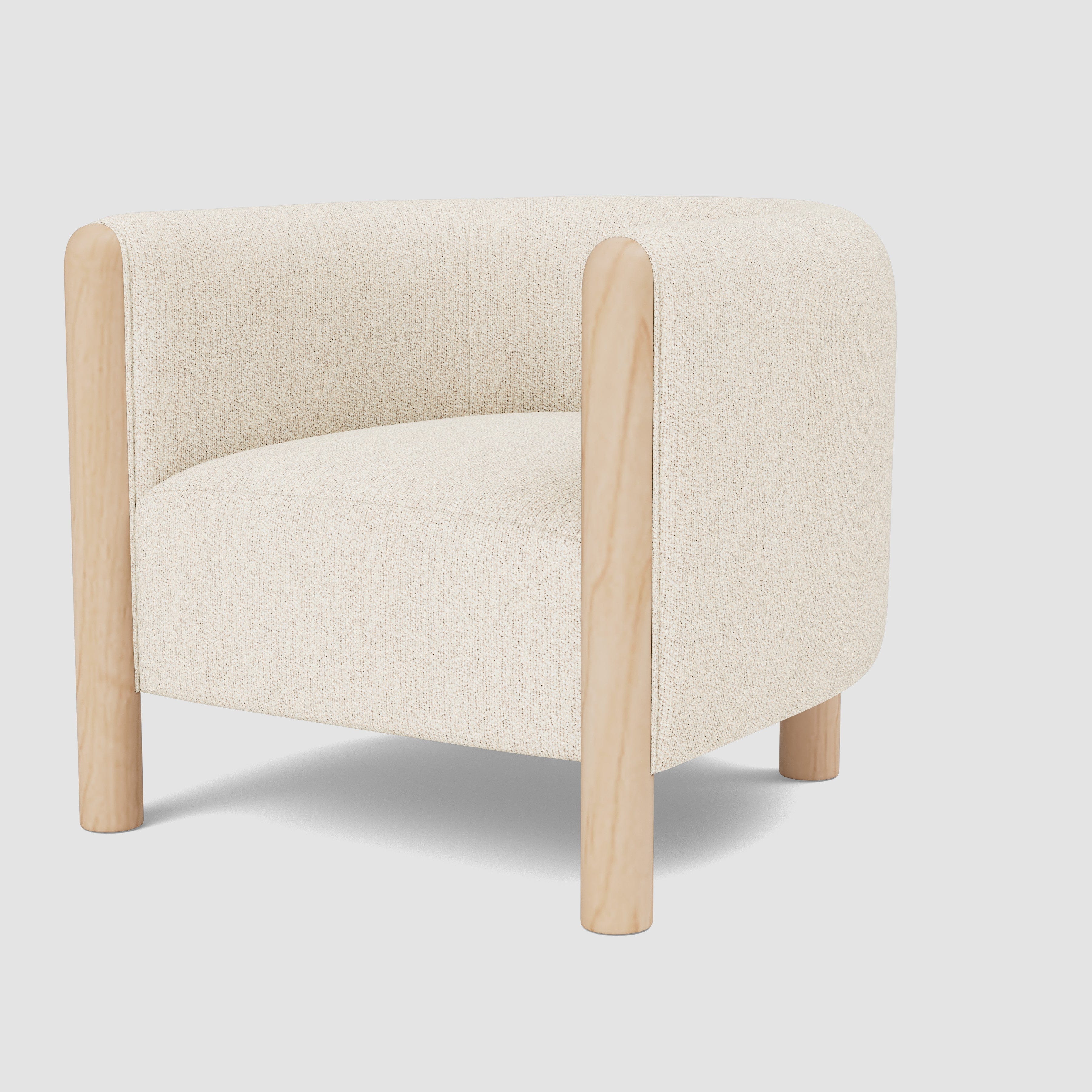 Laurel Armchair - Modern Accent Chair for Living Room, Bedroom & Office - Comfortable Upholstered Lounge Chair with Wooden Legs - Perfect for Reading, Relaxing & Decorating Your Home