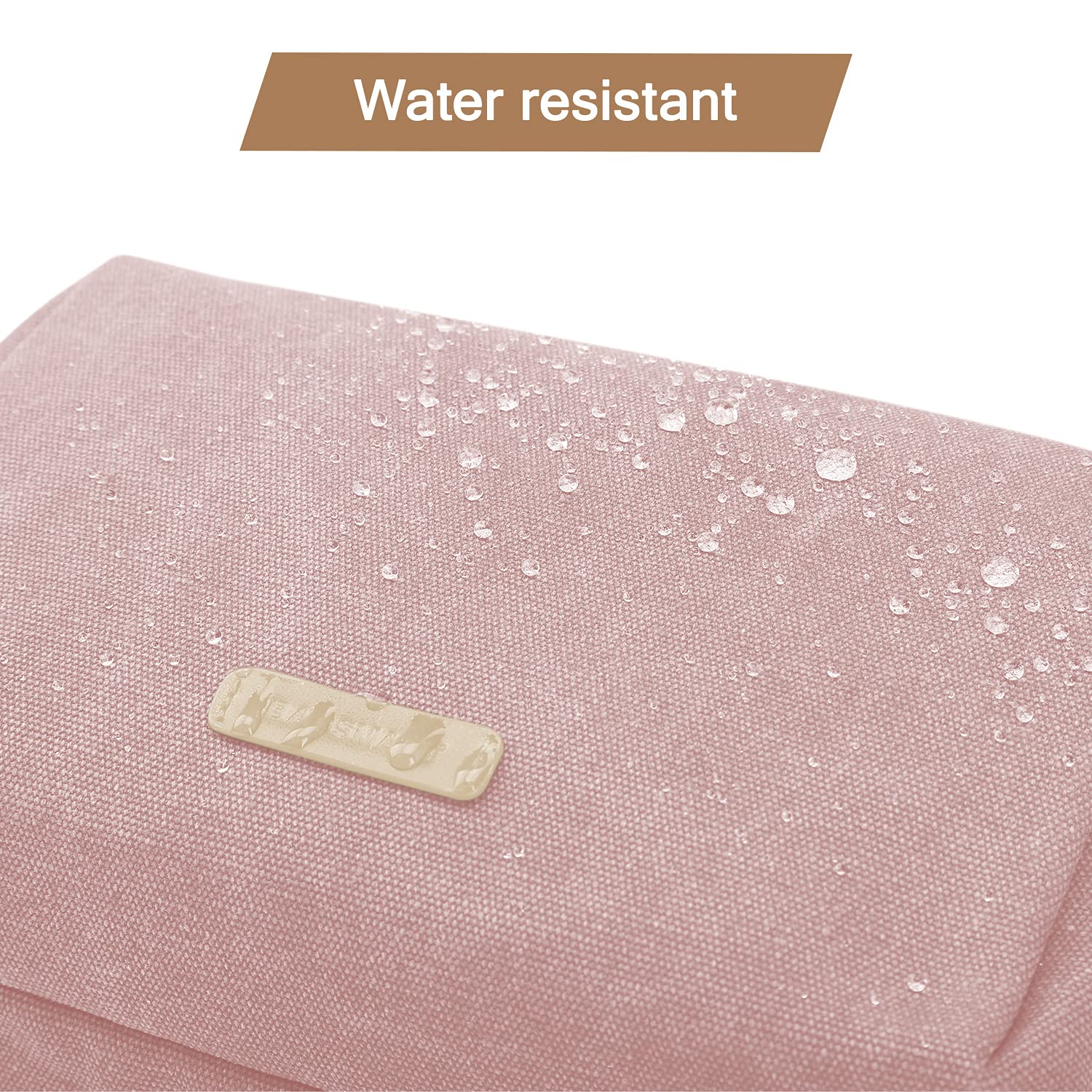 BAGSMART Waterproof Travel Toiletry Bag for Women - Pink Medium Cosmetic Makeup Organizer with Multiple Pockets | Perfect for Vacation, Gym, Business Trips & Daily Essentials Storage
