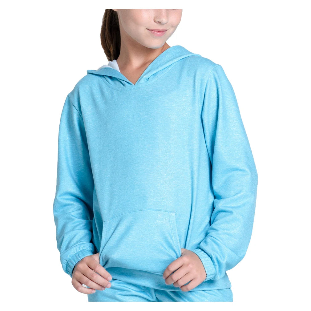 Girls' Heather Tennis Hoodie - Soft & Comfortable Pullover for Kids - Perfect for Tennis, School & Casual Wear