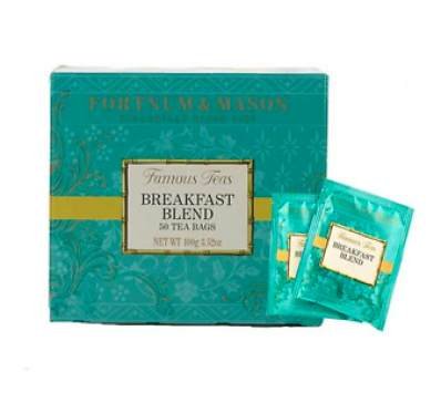FORTNUM & MASON Breakfast Blend Tea Bags - 100 Count (2 x 50) - Premium Black Tea for Morning Energy & Relaxation - Perfect for Home, Office or Gifting