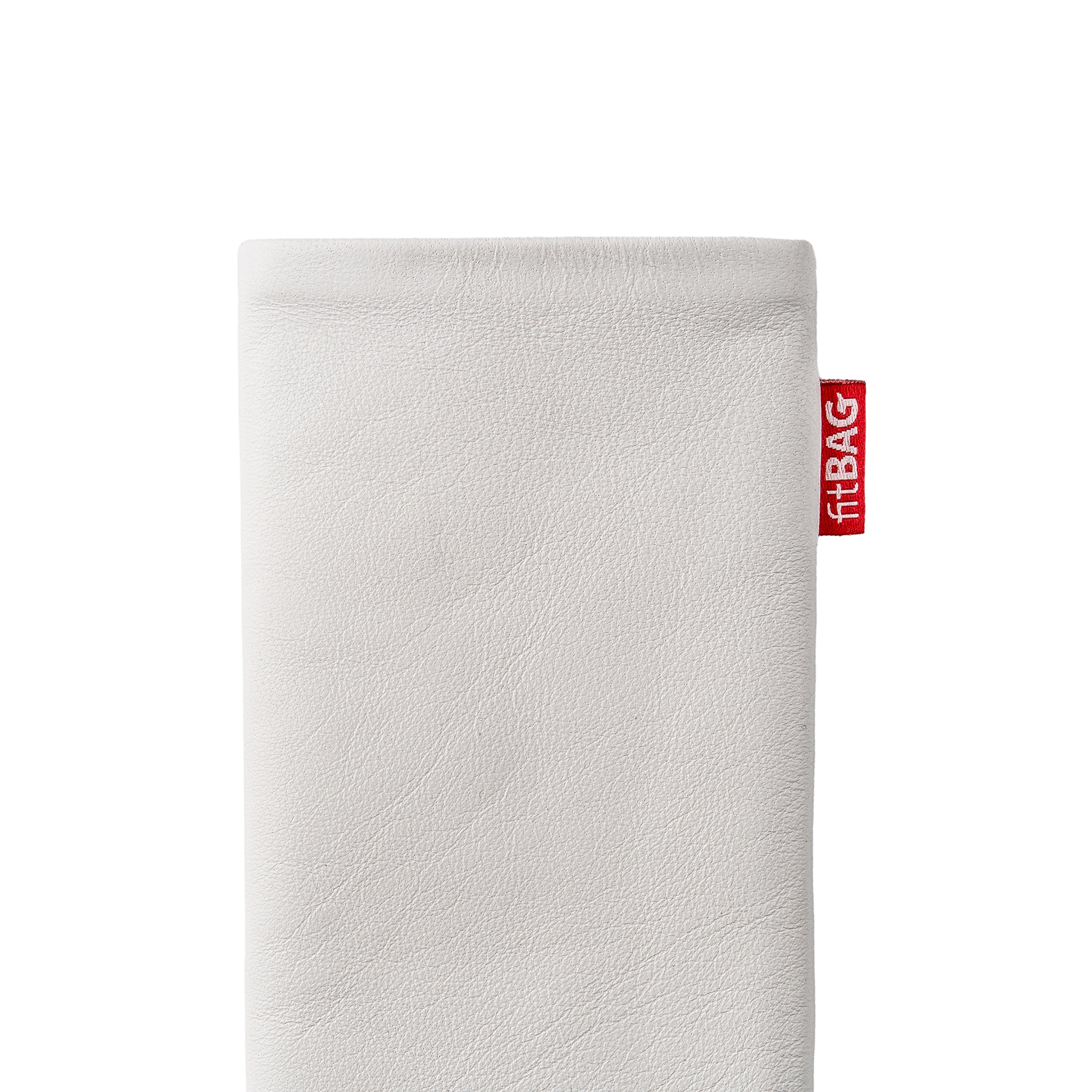 Premium White Custom Tailored Sleeve for Google Pixel 4a Case | German-Made Genuine Nappa Leather Pouch with Microfiber Lining | Perfect for Display Protection & Cleaning | Ideal for Business Professionals & Daily Commuters