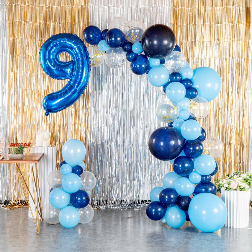 Navy and Sky Blue Balloon Arch Kit - 106 Pieces Balloon Garland Set for Parties, Weddings, Baby Showers & Home Decor | 1 Count Box