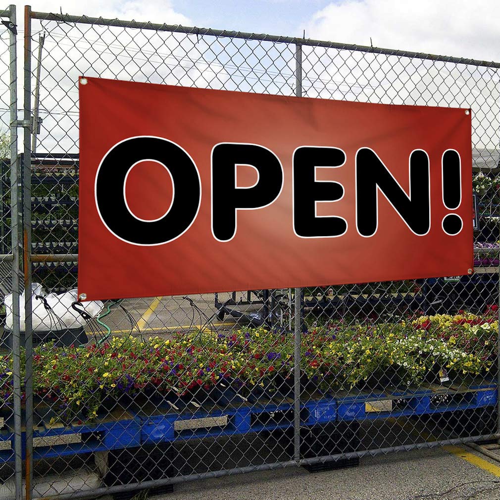 Durable Vinyl Banner 48x96 Inches - Weatherproof Outdoor Advertising Sign with 8 Grommets for Business, Yard, and Industrial Use | Perfect for Events, Construction Sites, and Retail Promotions