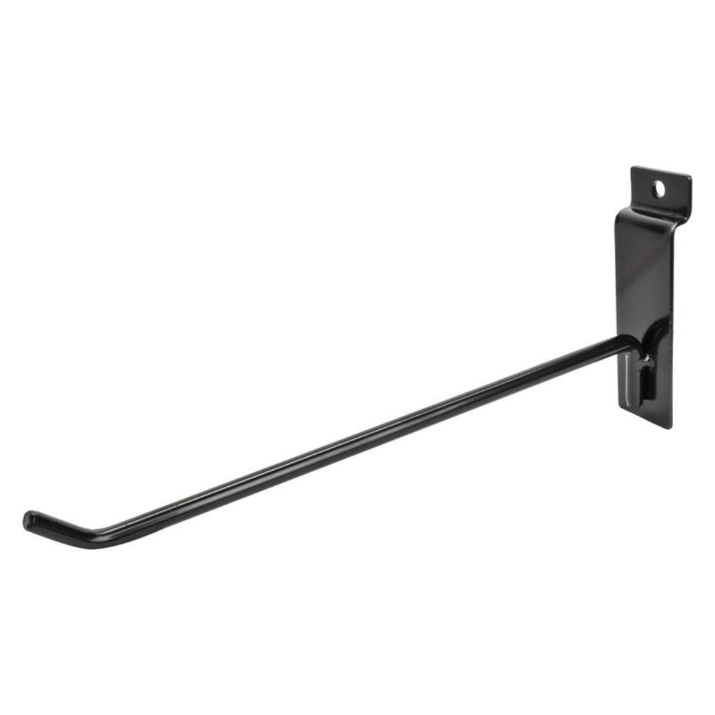 Sunlite Slat Wall Display Hooks - 8 Pack, 1/4 Inch, Black - Perfect for Retail Stores, Garages & Home Organization