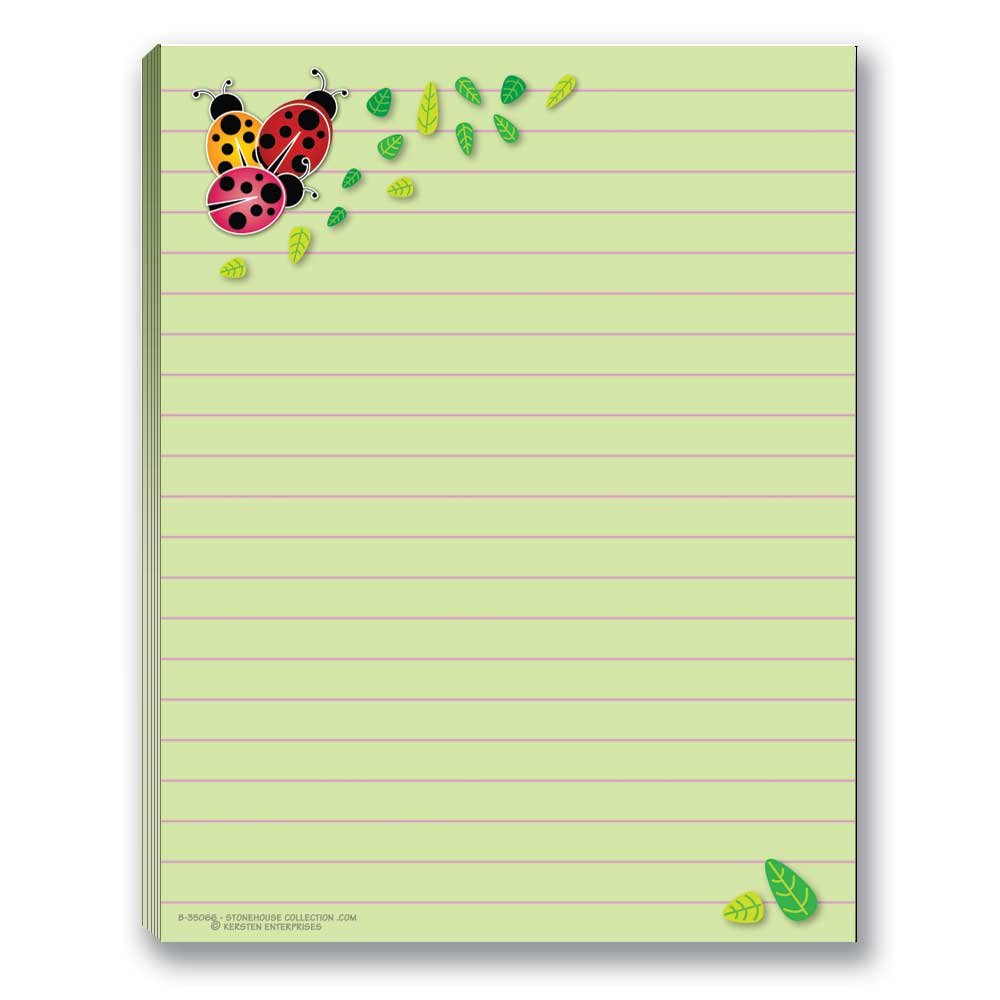 Stonehouse Collection Cute Notepads - 4 Assorted Designs (Ladybug, Bee, Butterfly, Dragonfly) - USA Made Notepads - Fun Small Gift for Women, Office Supplies & School Stationery - Perfect for Journaling, Note Taking & Gift Giving