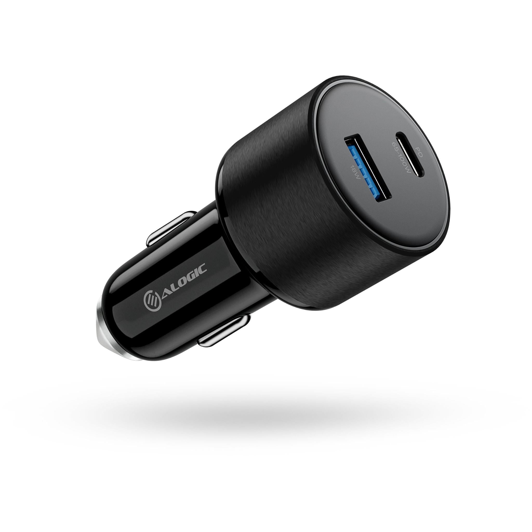 ALOGIC 100W USB C Car Charger Fast Charging Adapter - Power Up Your Phone, Tablet & Laptop on Road Trips & Commutes