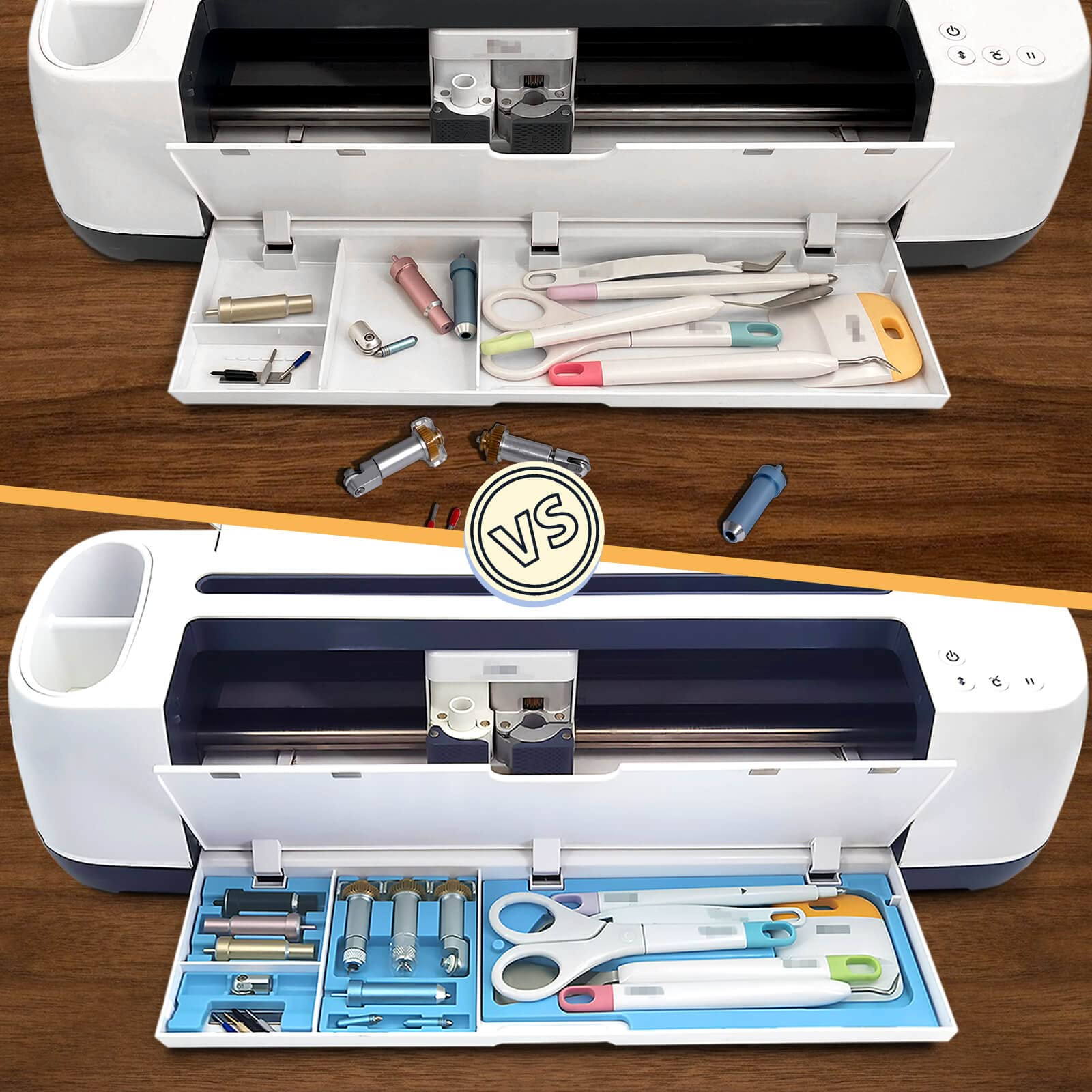 Cricut Maker 3 & Maker Tool Storage Insert - Drawer Organizer for Weeding Tools & Blades Housing Accessories (Blue) | Perfect for Craft Room & DIY Projects (Tools Not Included)