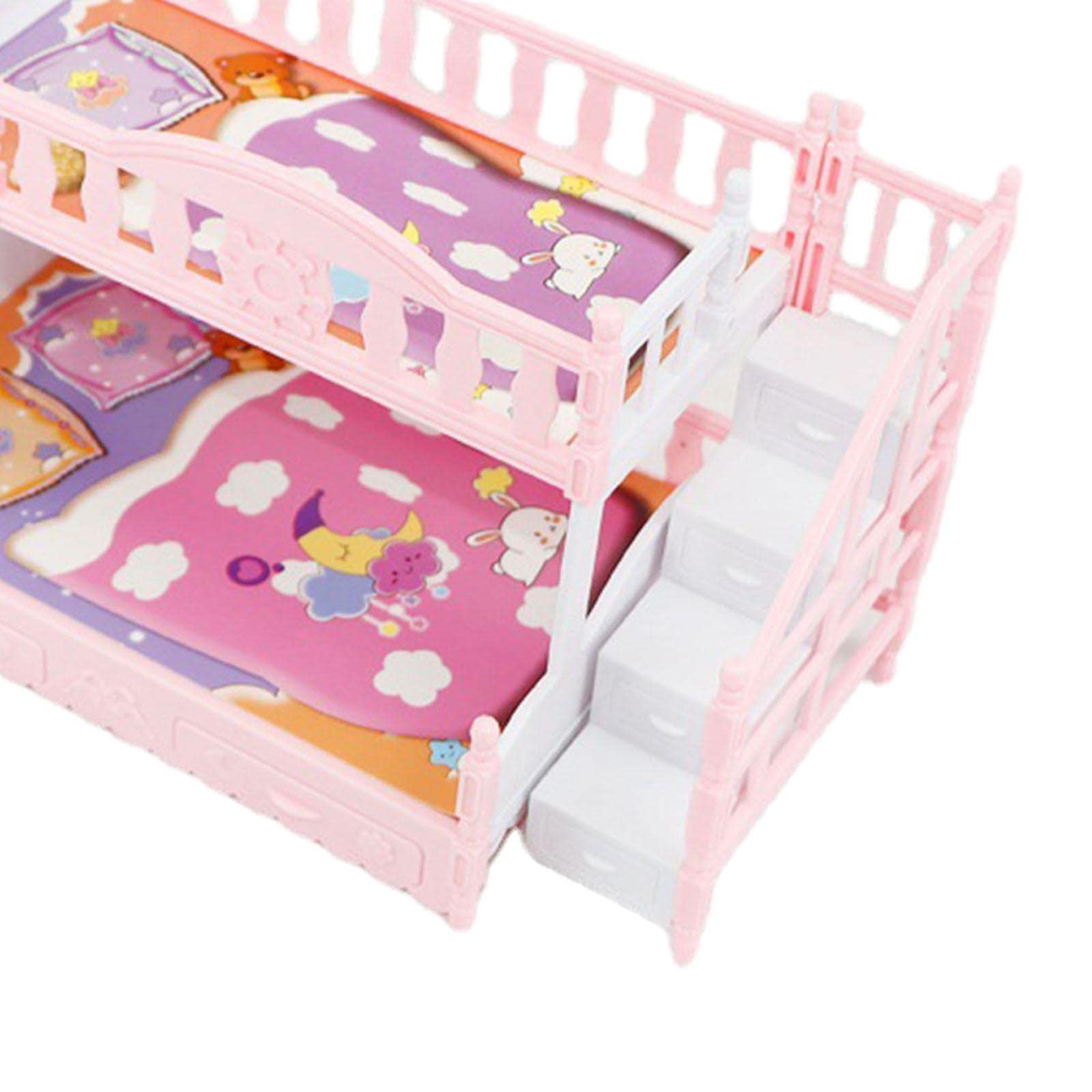 Amagogo 1:12 Scale Miniature Dollhouse Furniture Set - Replacement Bunk Beds for Dolls, Perfect for DIY Dollhouse Decor & Kids Pretend Play