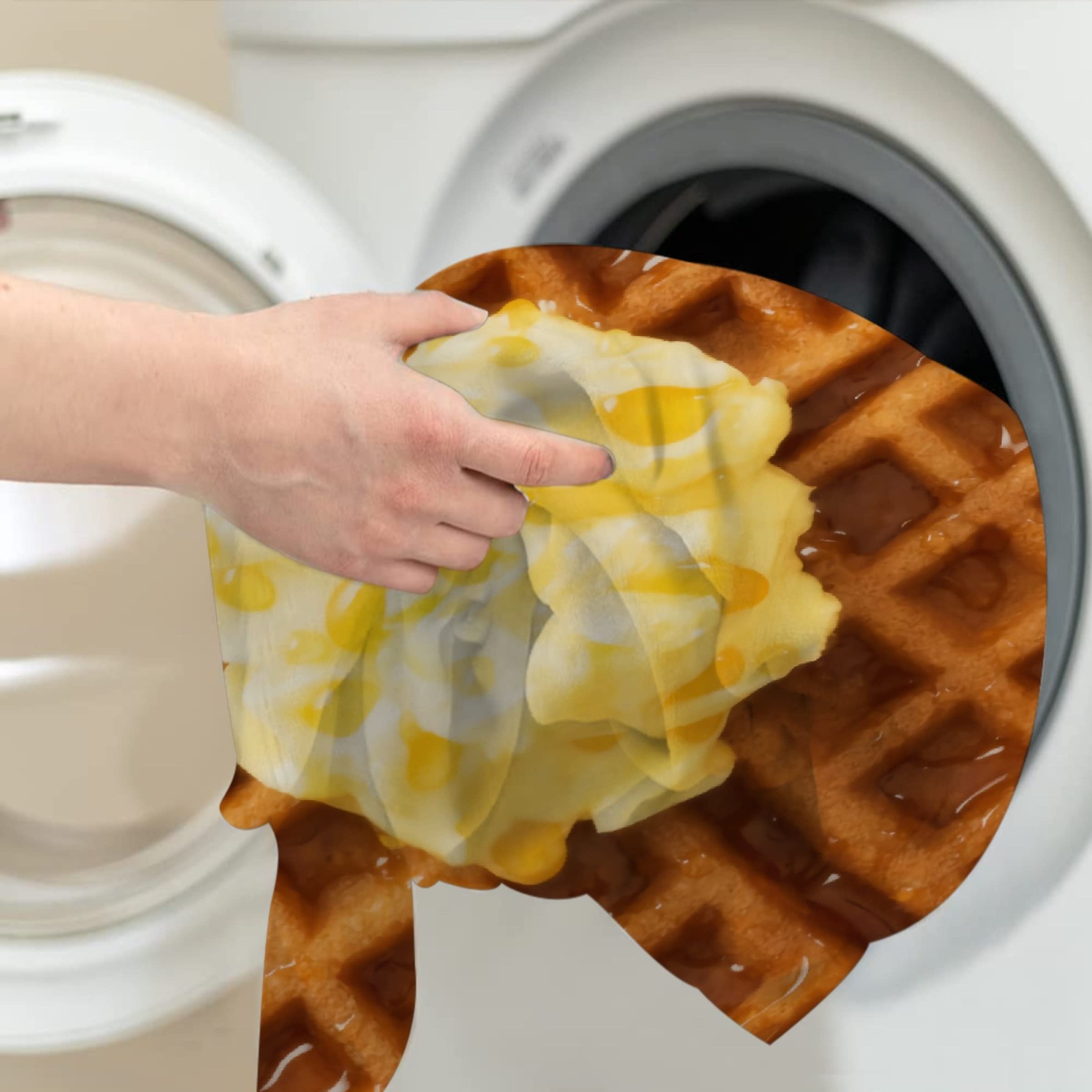 Soft & Comfortable Waffle Pattern Flannel Throw Blanket - Funny Food Texture Novelty Gift for Kids & Adults - 40