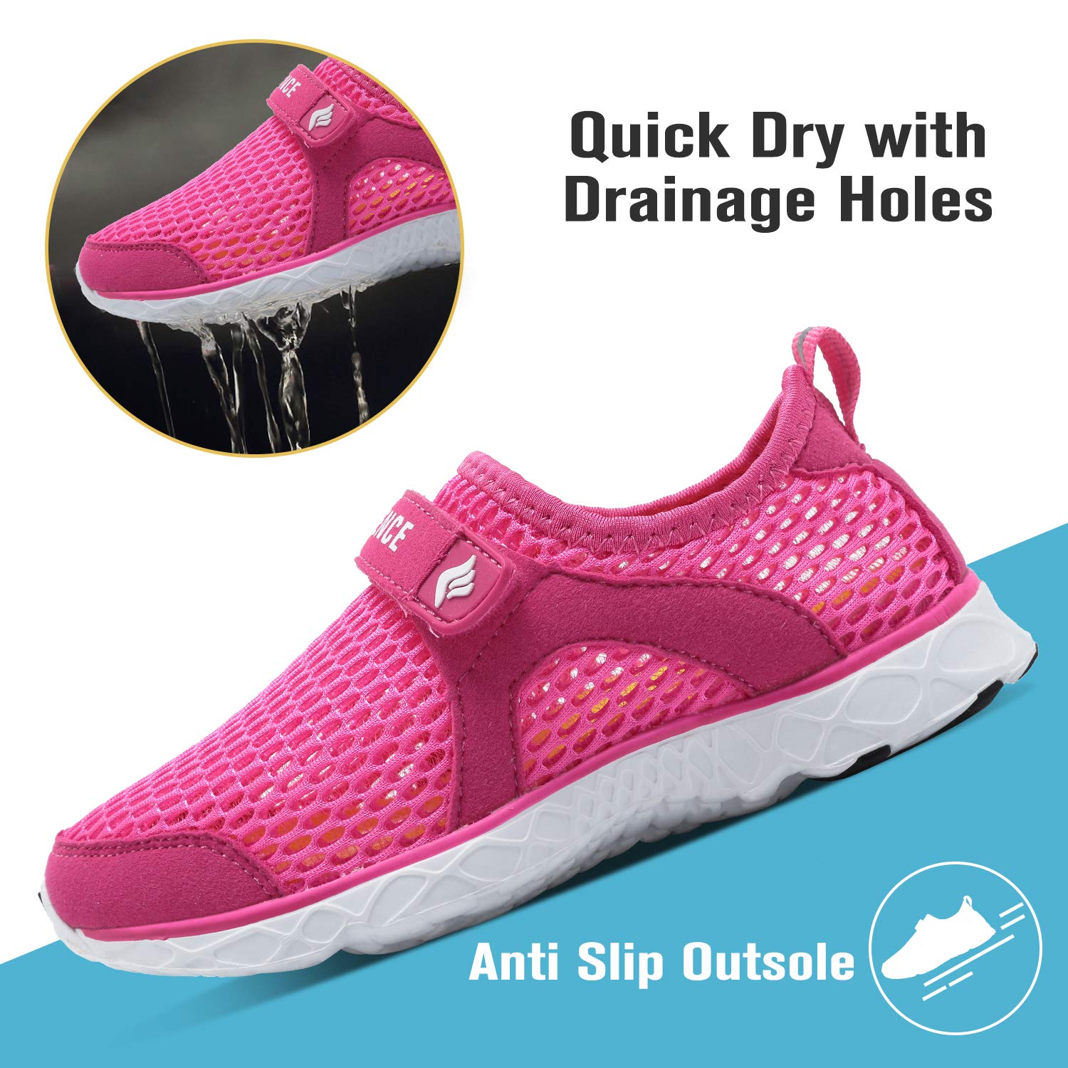 CIOR Kids Water Shoes - Lightweight Swim Sneakers for Toddler & Big Kid - Beach & Pool Wear
